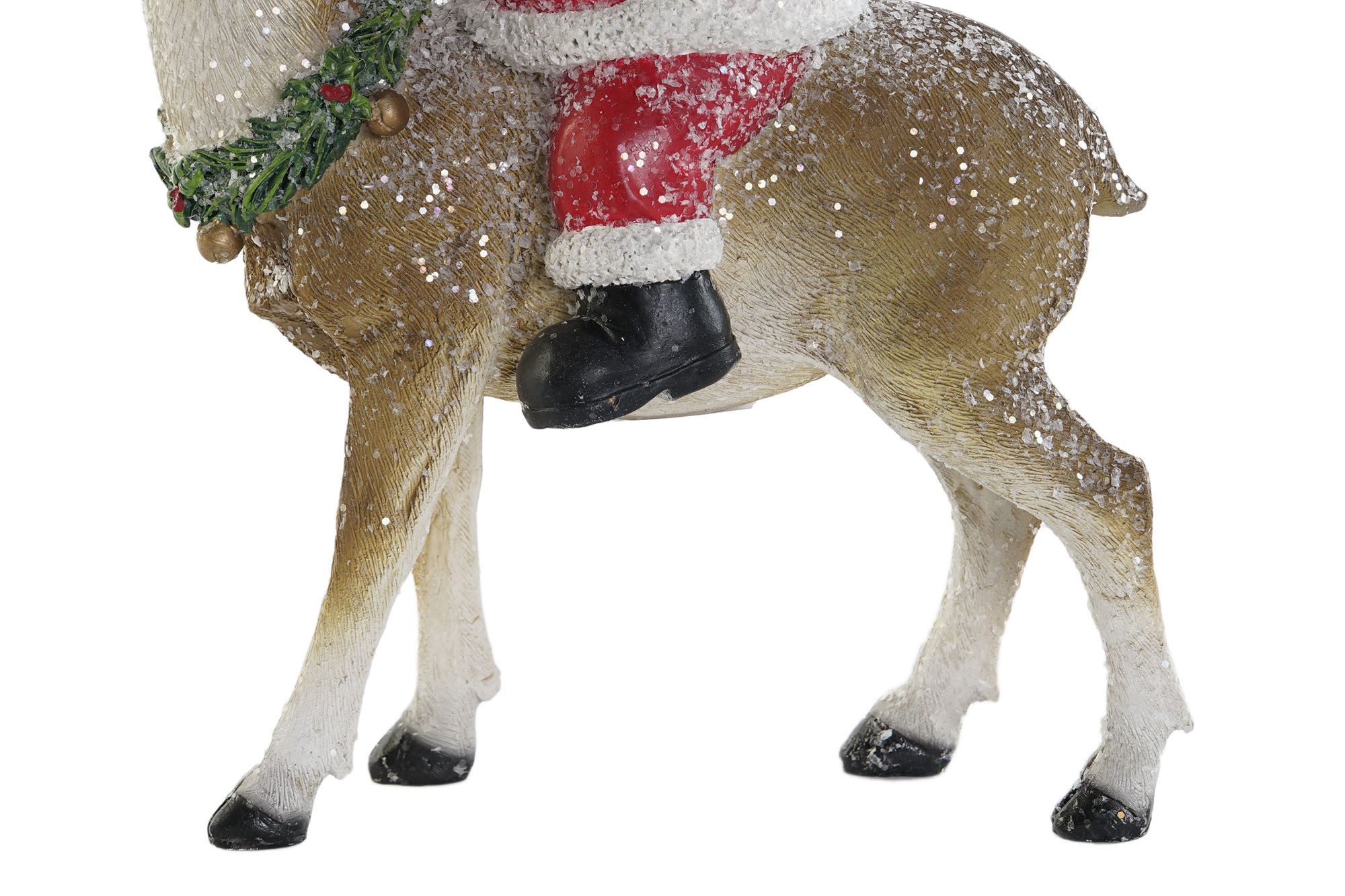 FIGURA RESINA 17.5X9X23CM RENO BLANCO Y GRIS 3