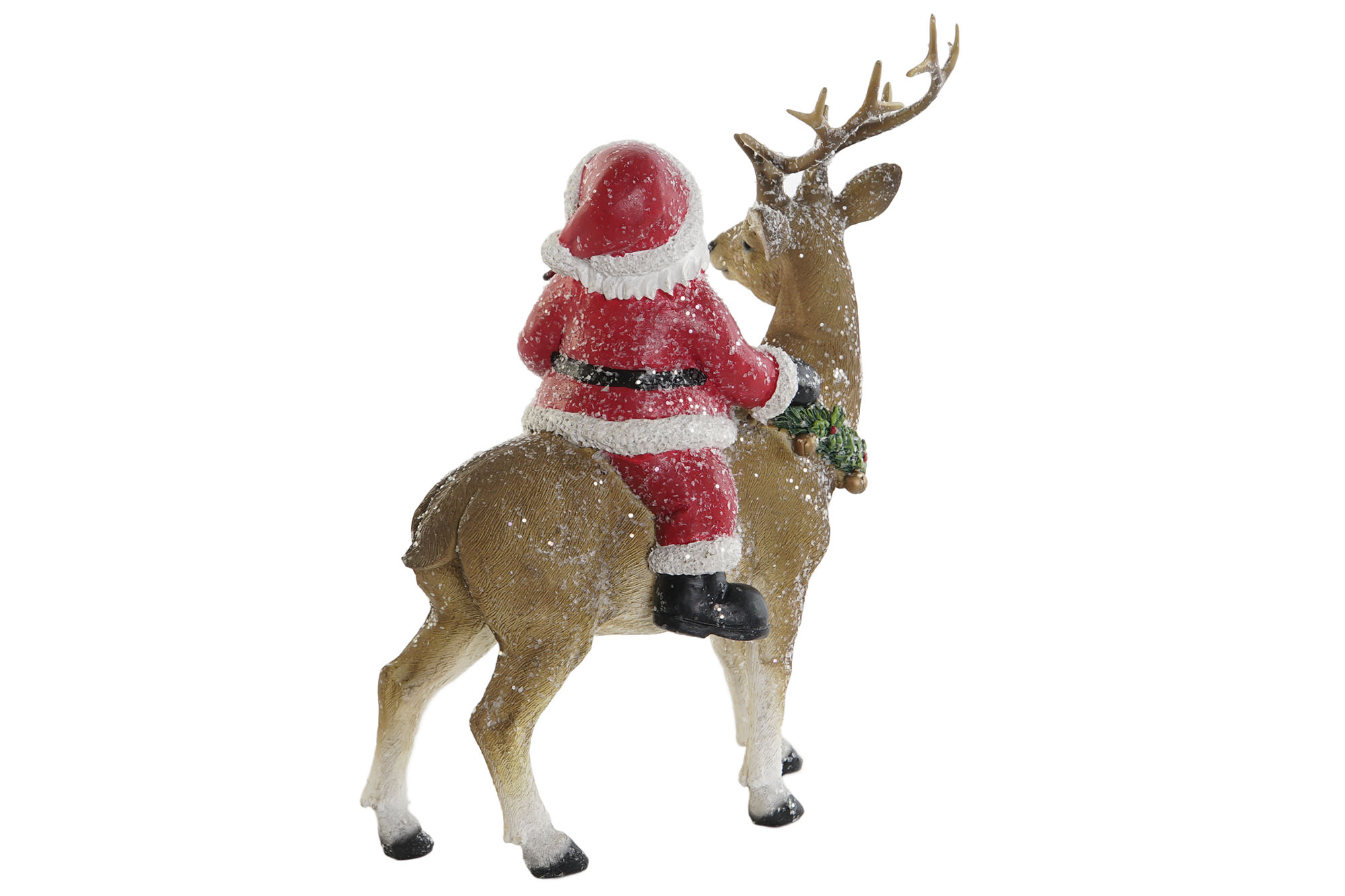 FIGURA RESINA 17.5X9X23CM RENO BLANCO Y GRIS 4