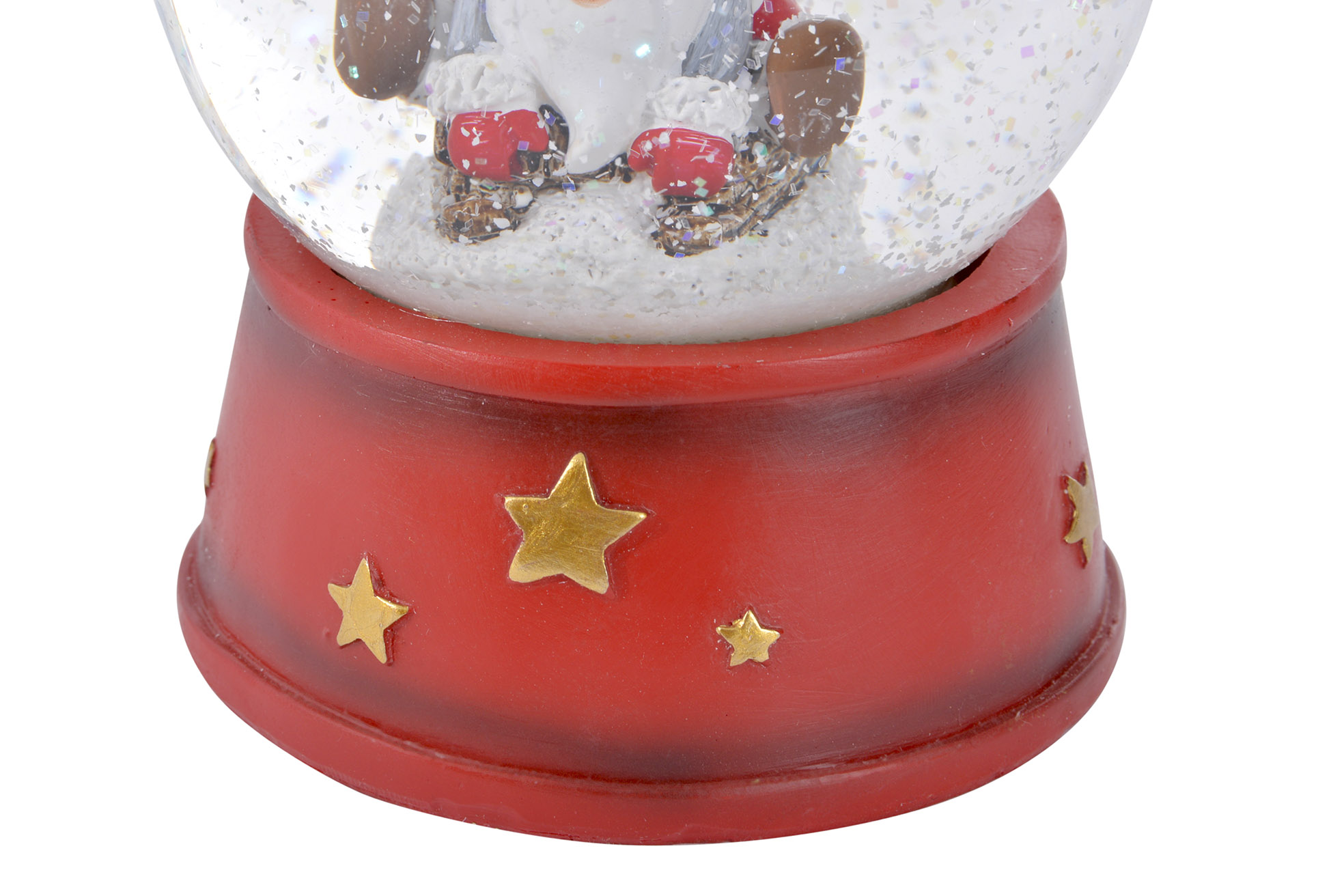 BOLA DECORACION CRISTAL 9,5X9,5X13,5 PAPA NOEL BLA 4