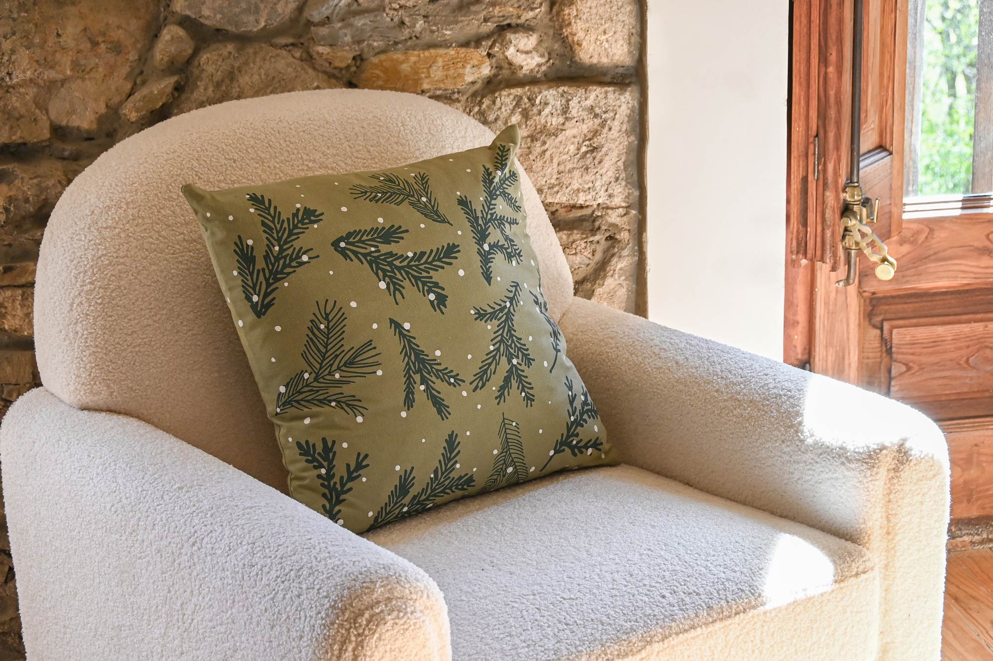 COJIN ALGODON VISCOSA 45X1X45 484 GR BEIGE 2