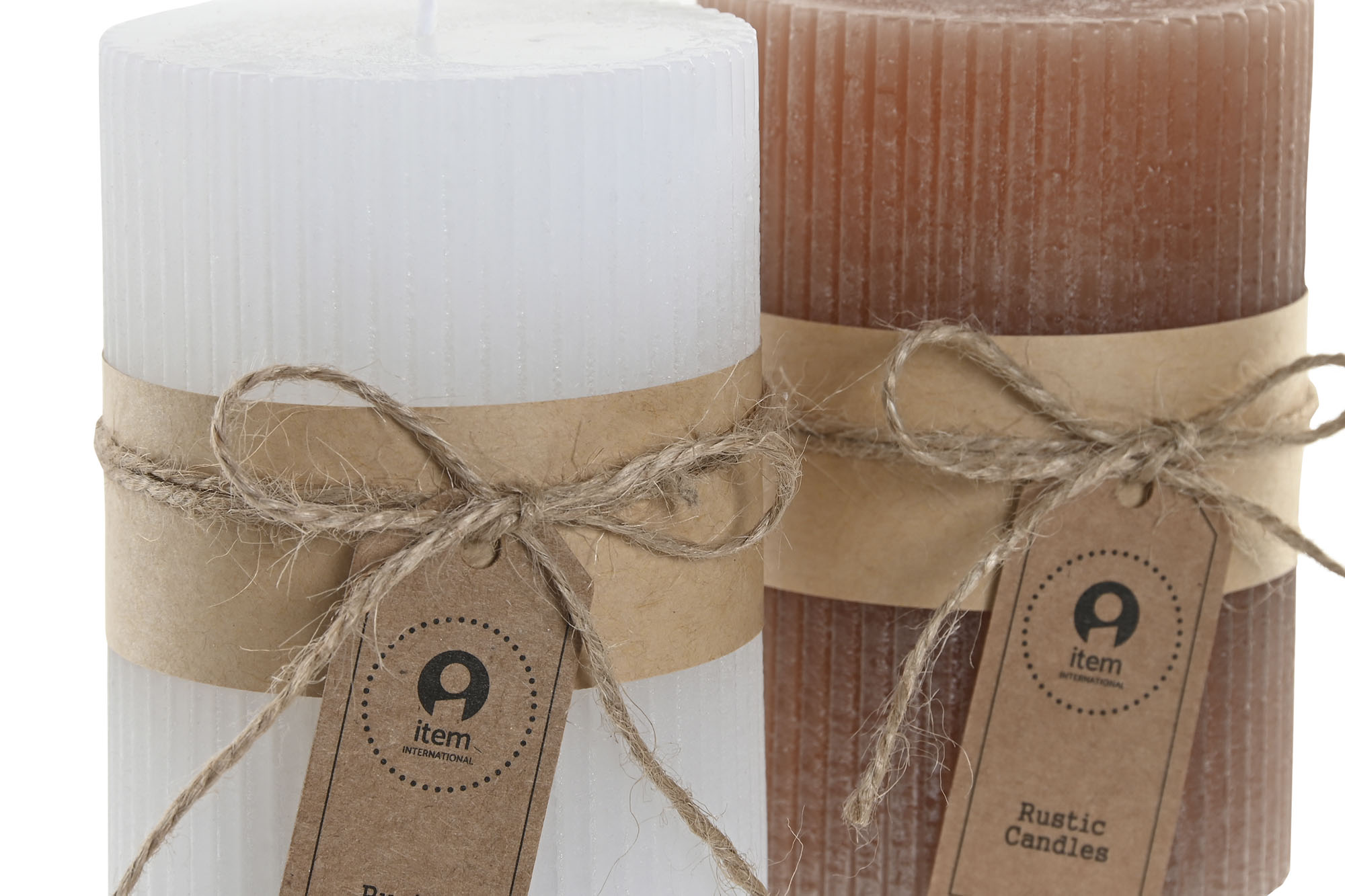 VELA CERA 7X7X10CM MARRON 2