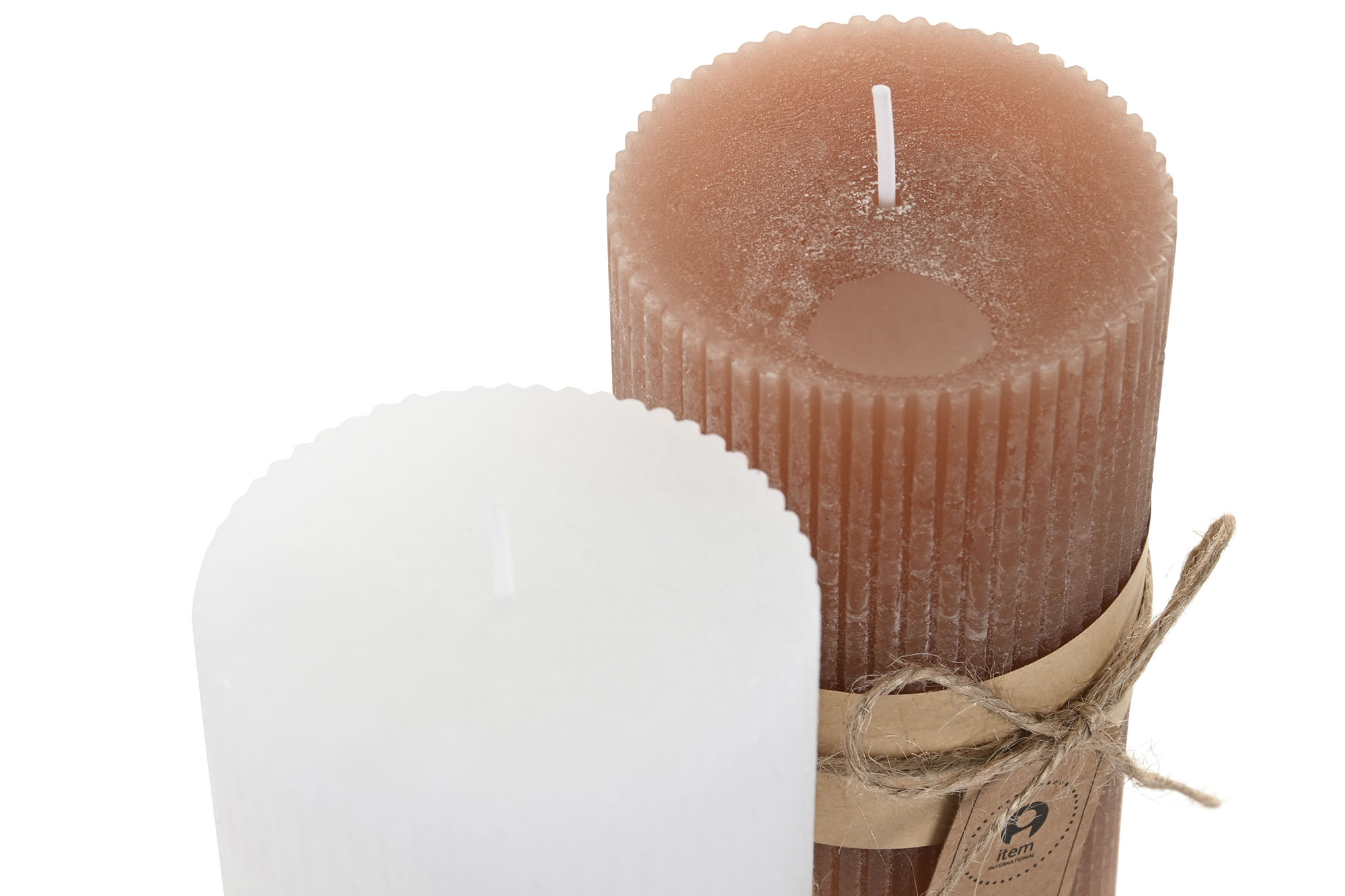 VELA CERA 7X7X14CM BLANCO 3