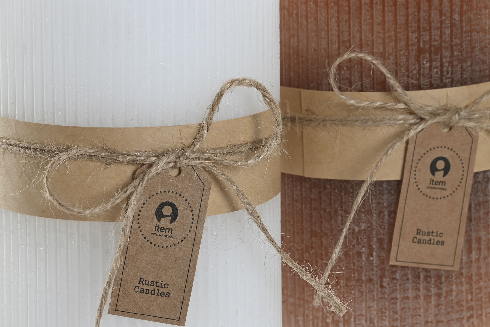 VELA CERA 10X10X14CM MARRON 2