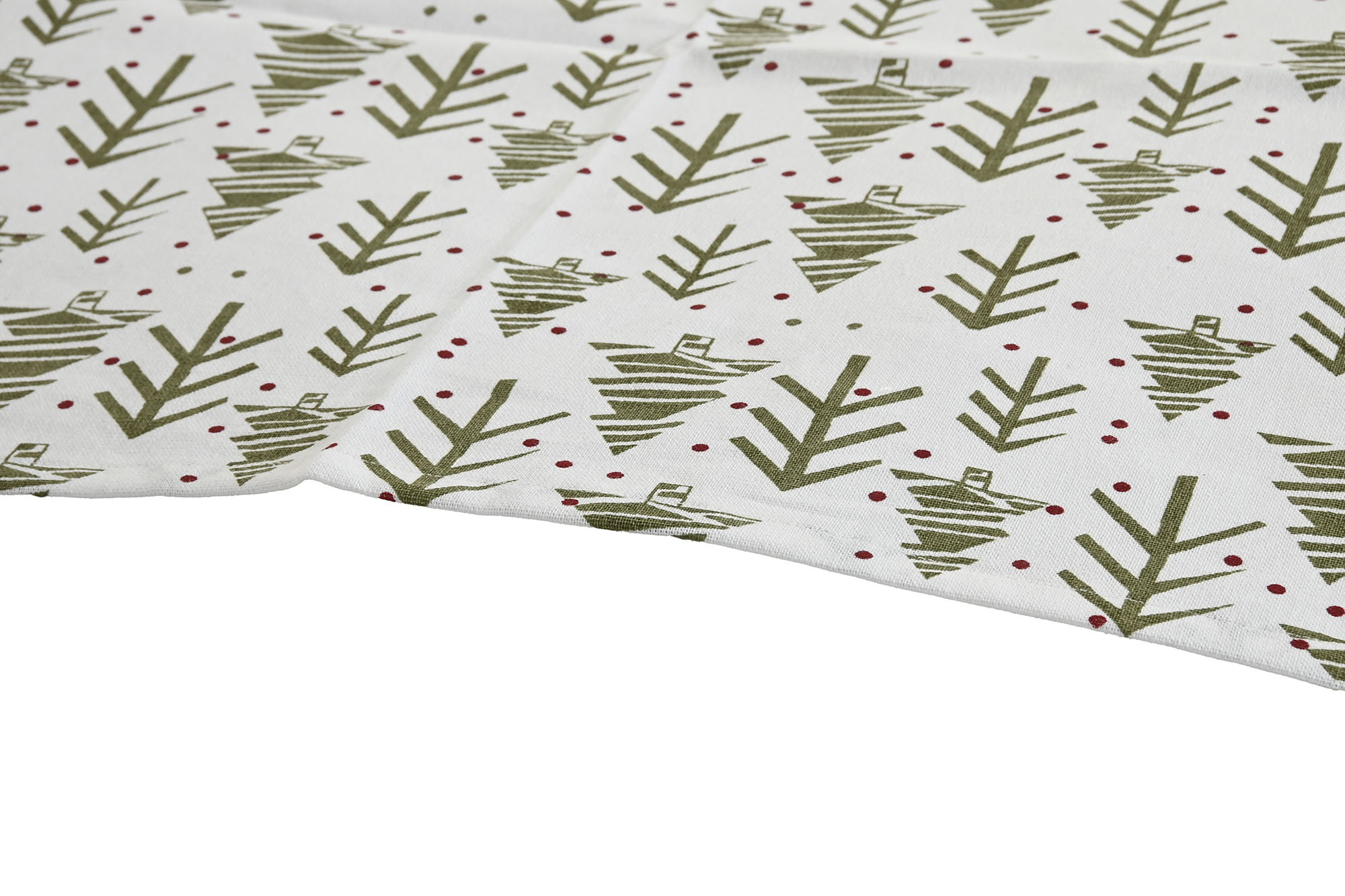 CAMINO MESA ALGODON 50X150X0,2 ARBOLES VERDE 2