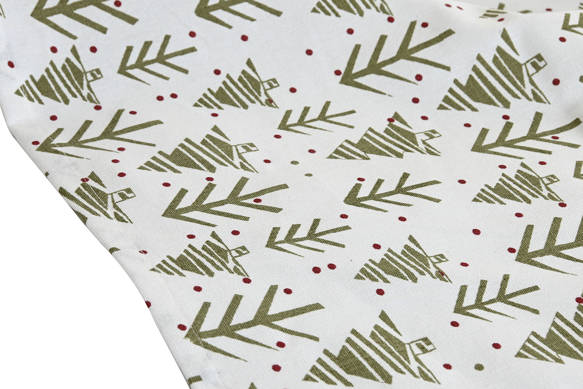 CAMINO MESA ALGODON 50X150X0,2 ARBOLES VERDE 3