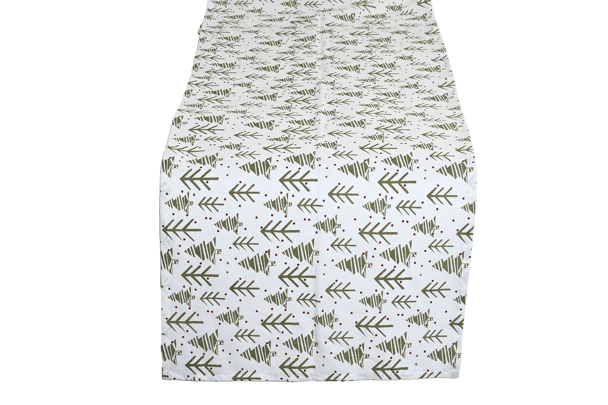 CAMINO MESA ALGODON 50X150X0,2 ARBOLES VERDE