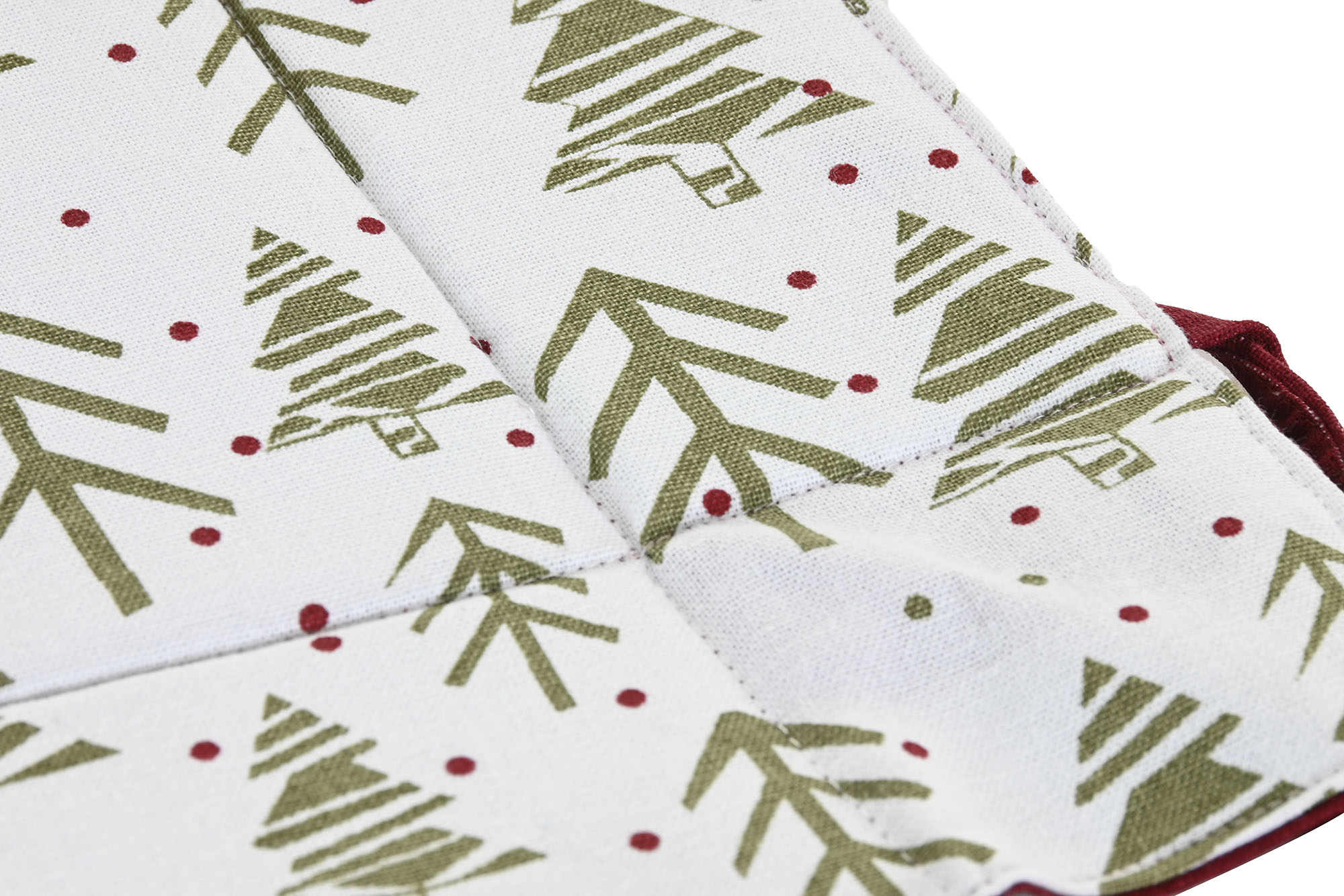 CESTA ALGODON 30X30X8 ARBOLES VERDE 4