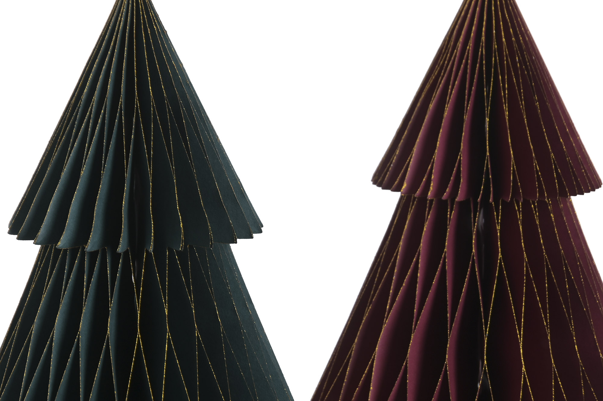 ARBOL PAPEL 22X22X40 DORADO VERDE 2