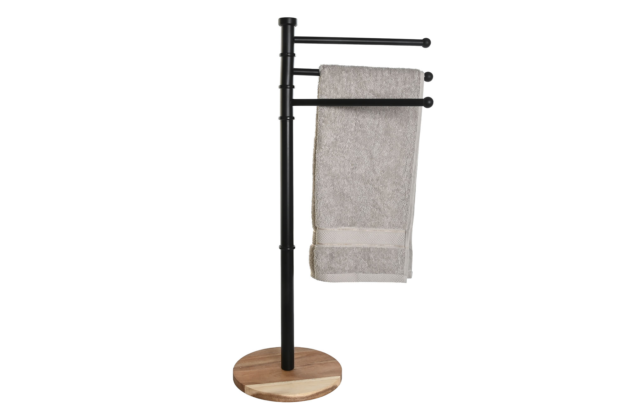 TOALLERO ACACIA INOX 45X26X85,5 NEGRO 3