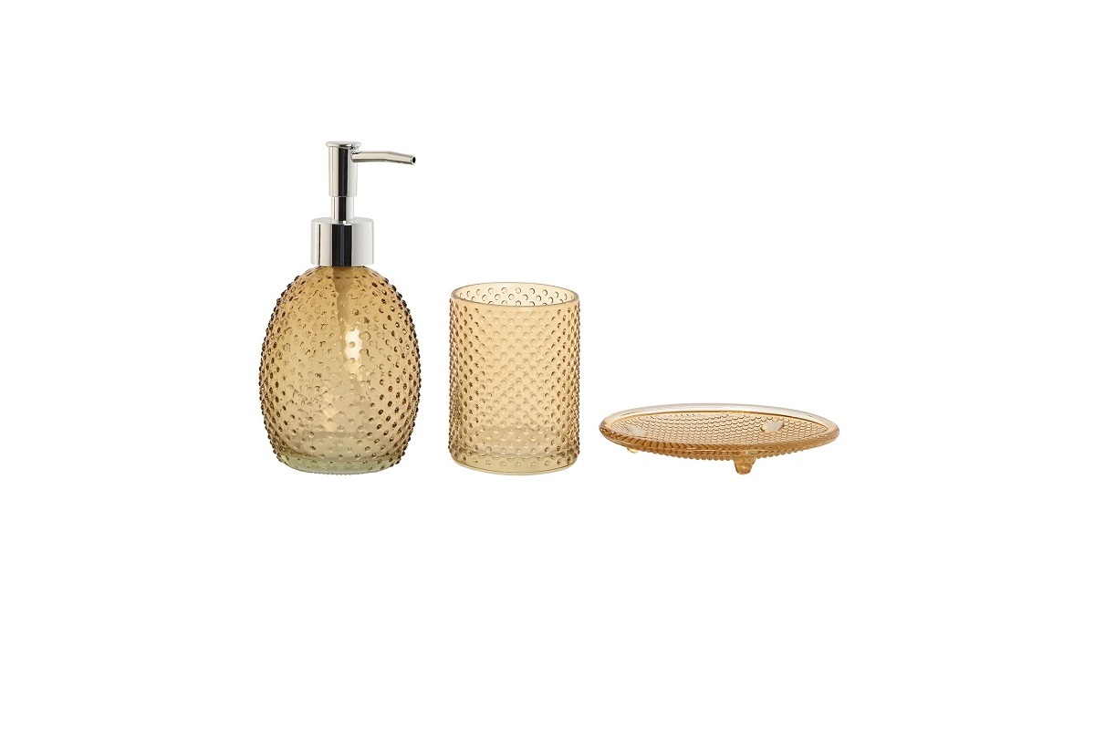 BAÃ Â O SET 3 CRISTAL ABS 9X8X17 350ML AMB