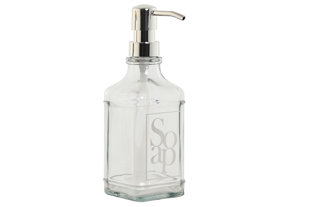 DOSIFICADOR CRISTAL ABS 7X9X21 500ML CROMO