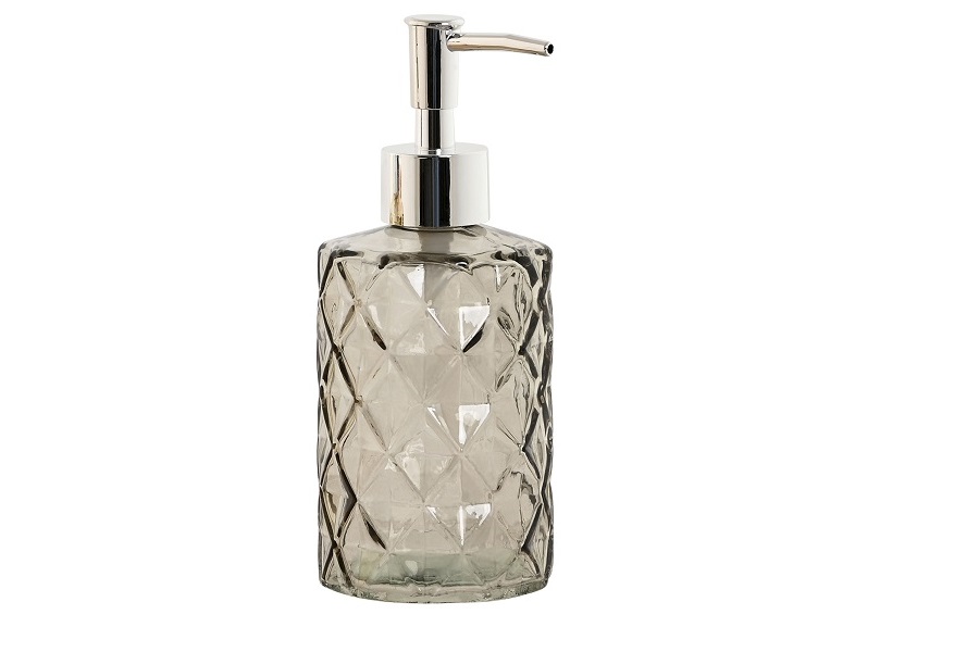 DOSIFICADOR CRISTAL ABS 7,5X7,5X17,5 320ML GRIS