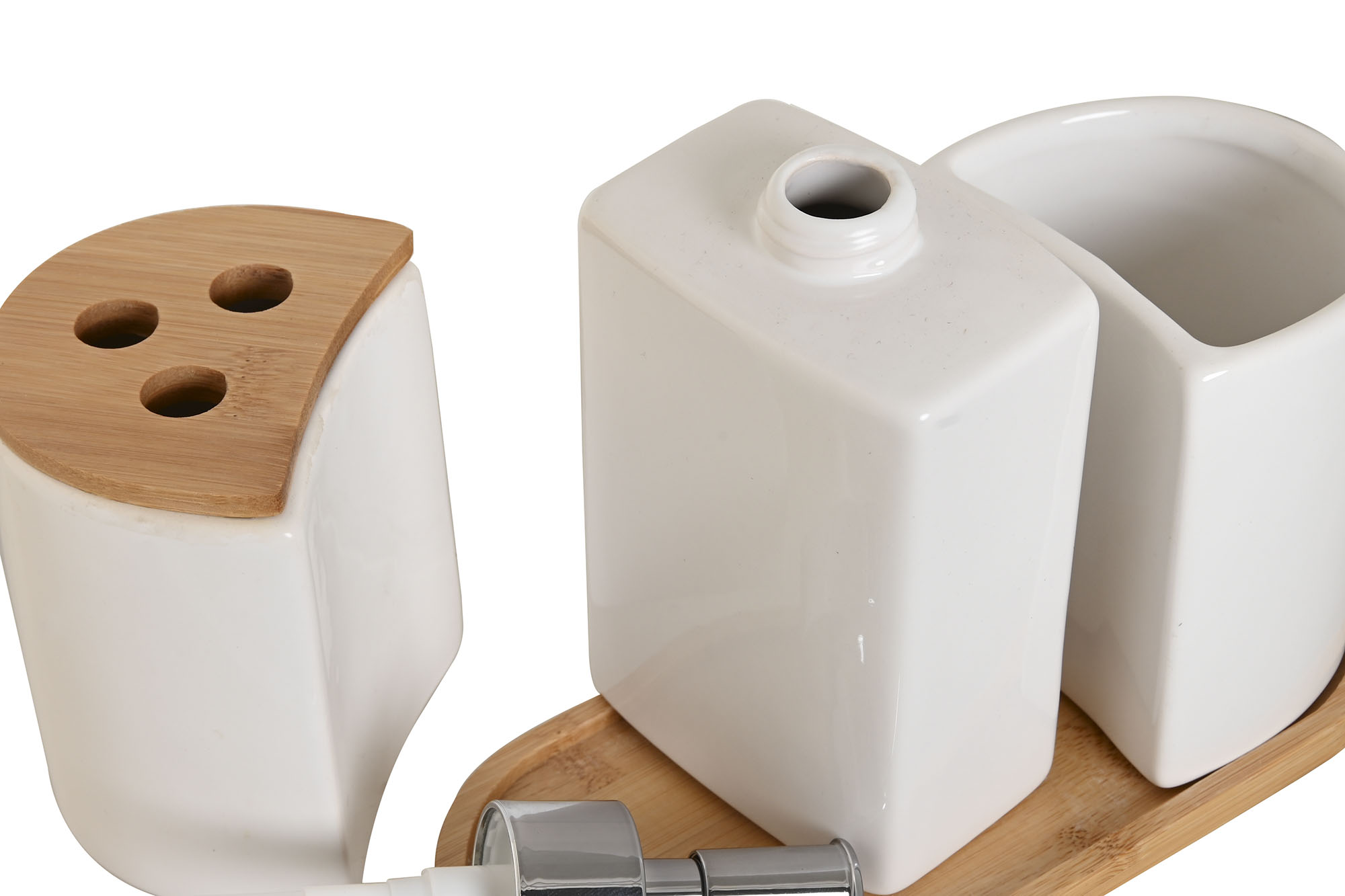 BAÃ Â O SET 4 DOLOMITE BAMBU 19,5X10X19 BLAN 3