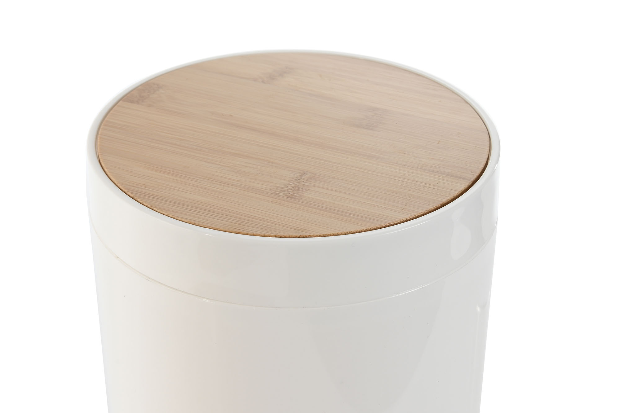 PAPELERA PP BAMBU 18X18X26 5L BLANCO 2