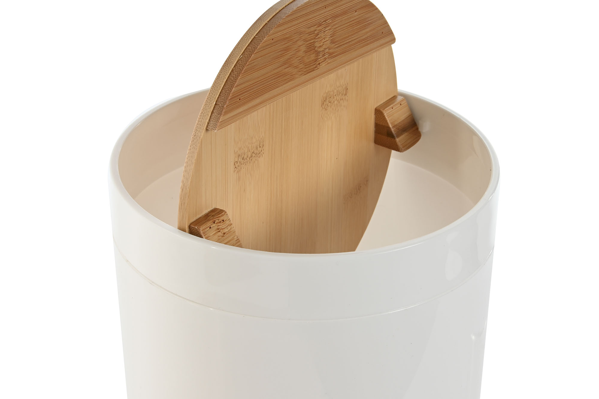 PAPELERA PP BAMBU 18X18X26 5L BLANCO 3