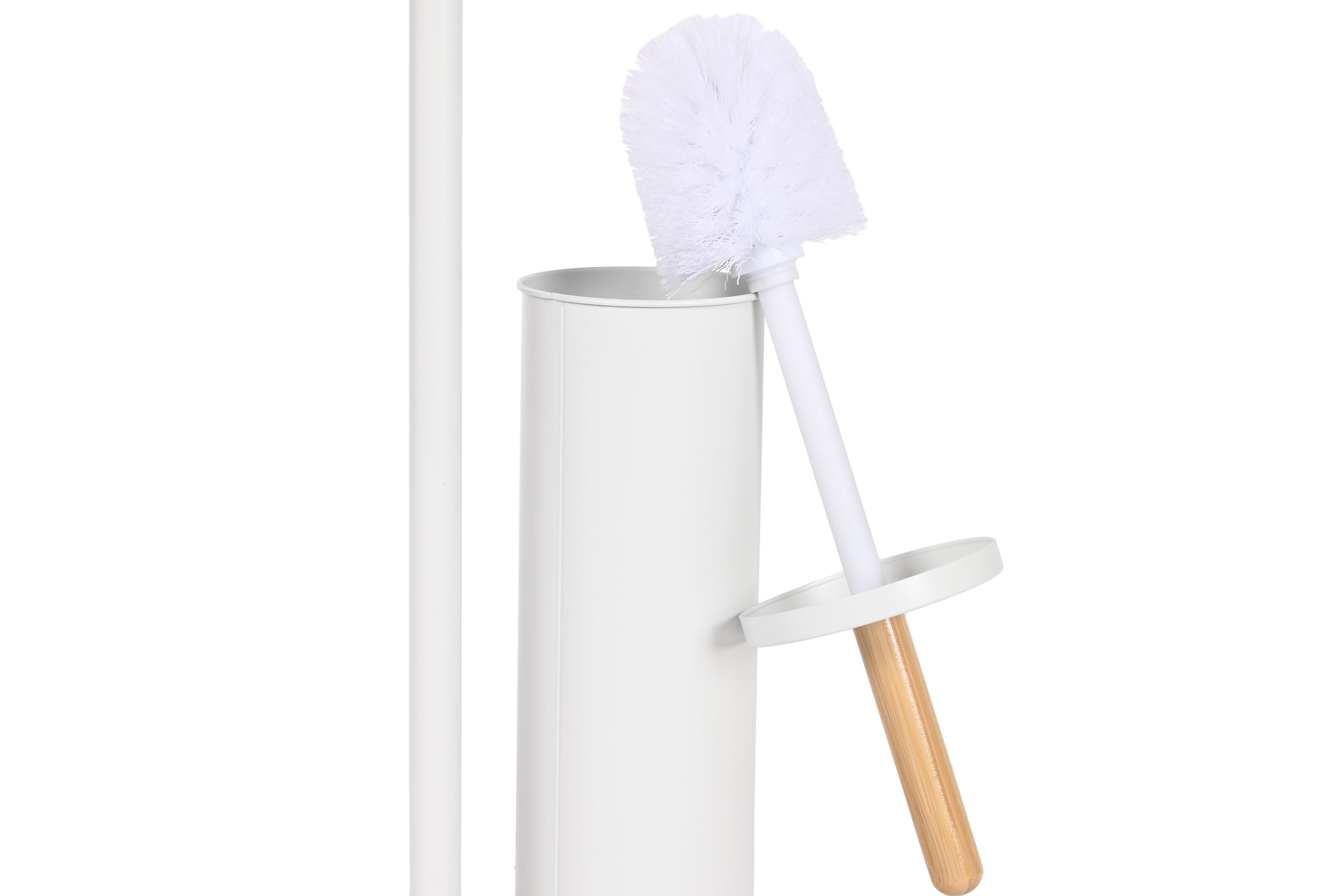PORTARROLLOS METAL BAMBU 22X16X68 BLANCO 4