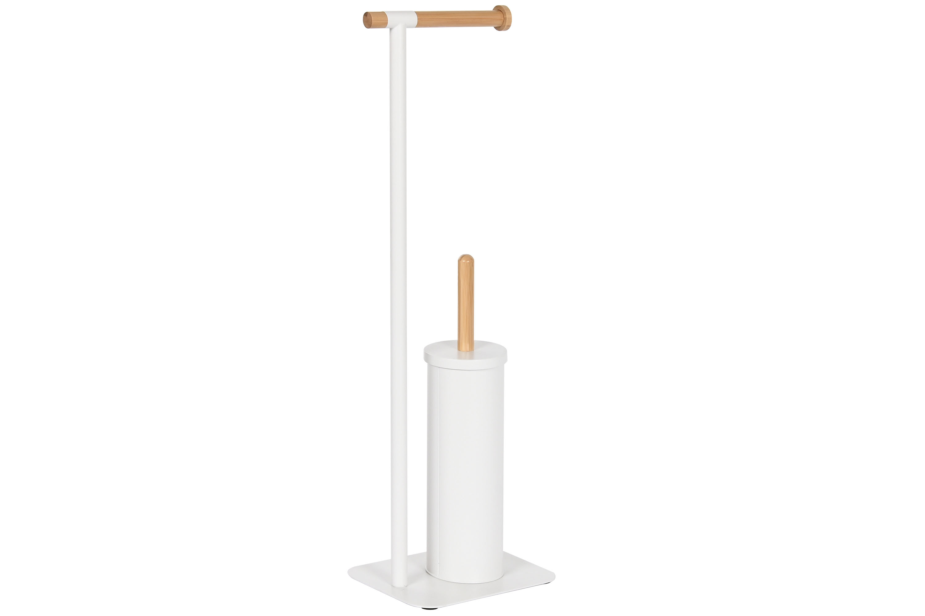 PORTARROLLOS METAL BAMBU 22X16X68 BLANCO