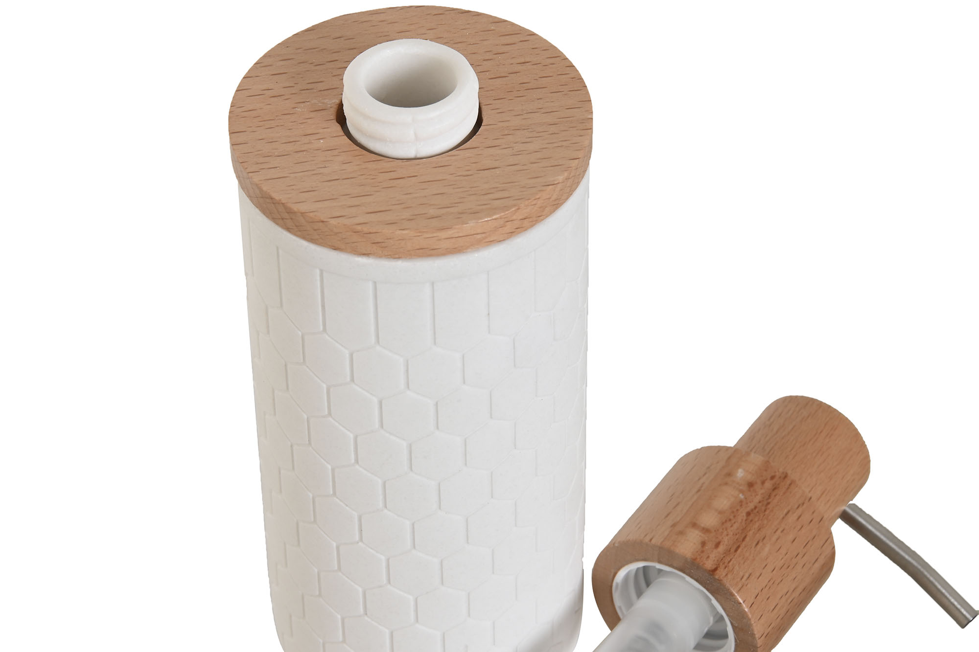 DOSIFICADOR RESINA BAMBU 8X7X21 BLANCO 3