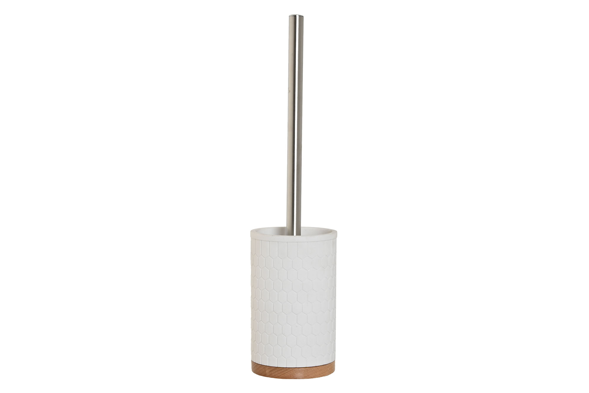 ESCOBILLERO RESINA BAMBU 9X9X37 BLANCO