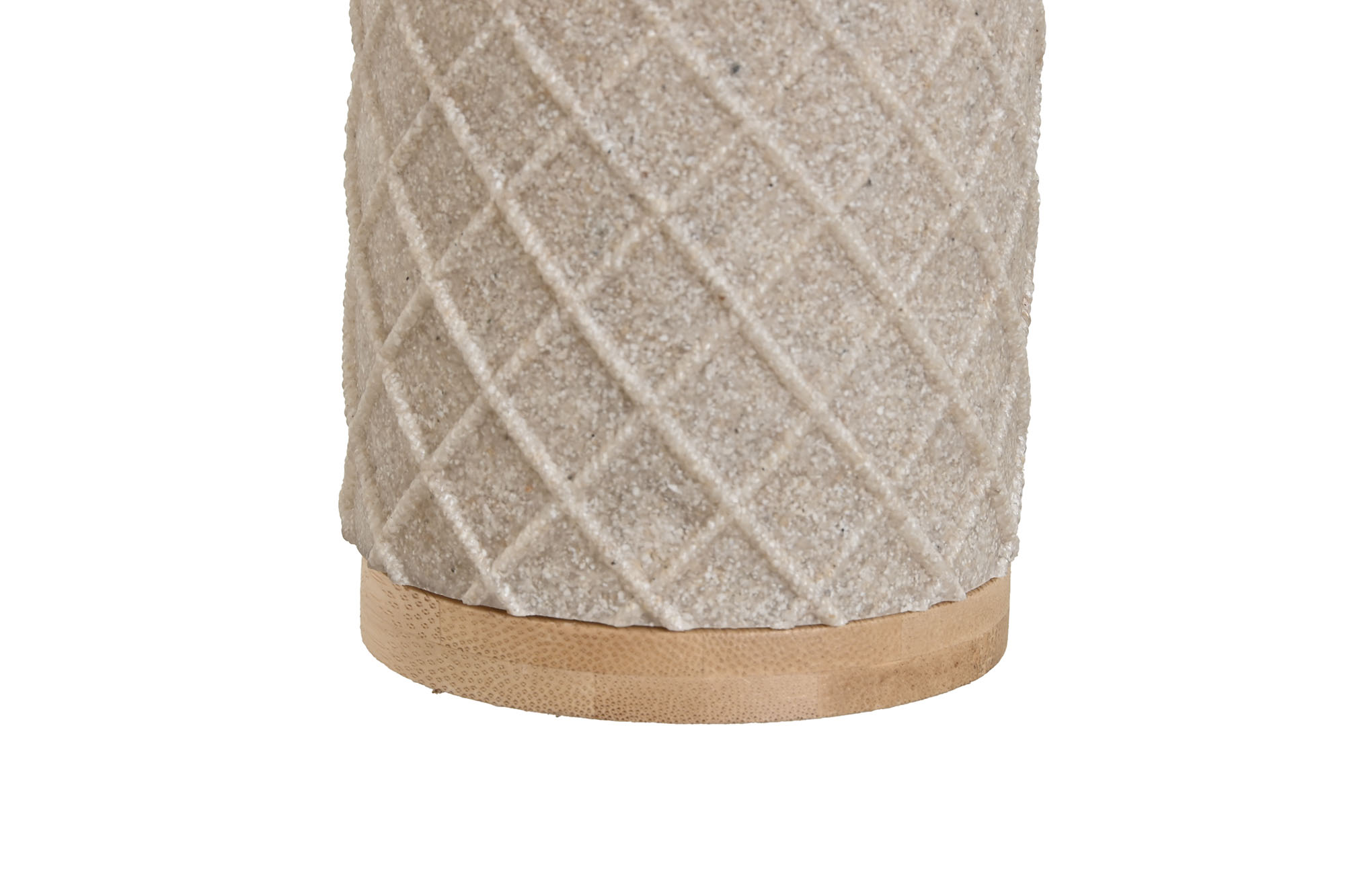 VASO RESINA BAMBU 7,5X7,5X10 BEIGE 3
