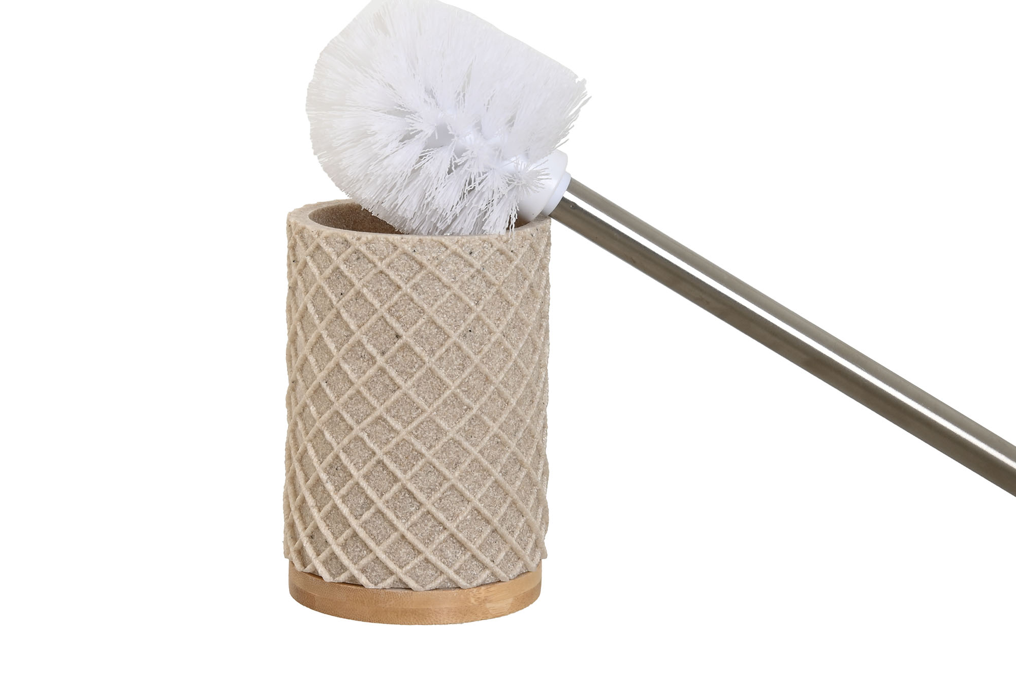 ESCOBILLERO RESINA BAMBU 9X9X37 BEIGE 2