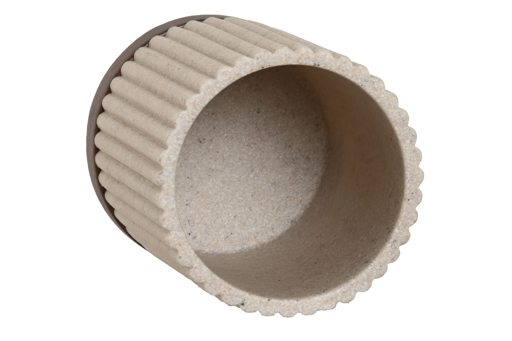 VASO RESINA ACACIA 8X8X11 BEIGE 2