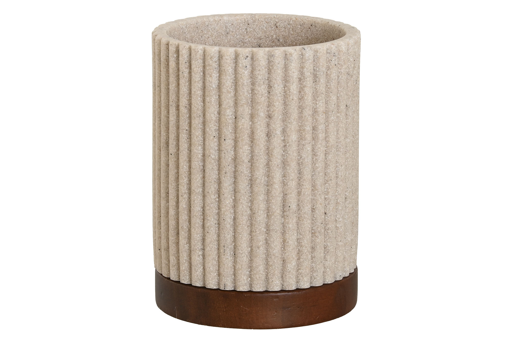 VASO RESINA ACACIA 8X8X11 BEIGE