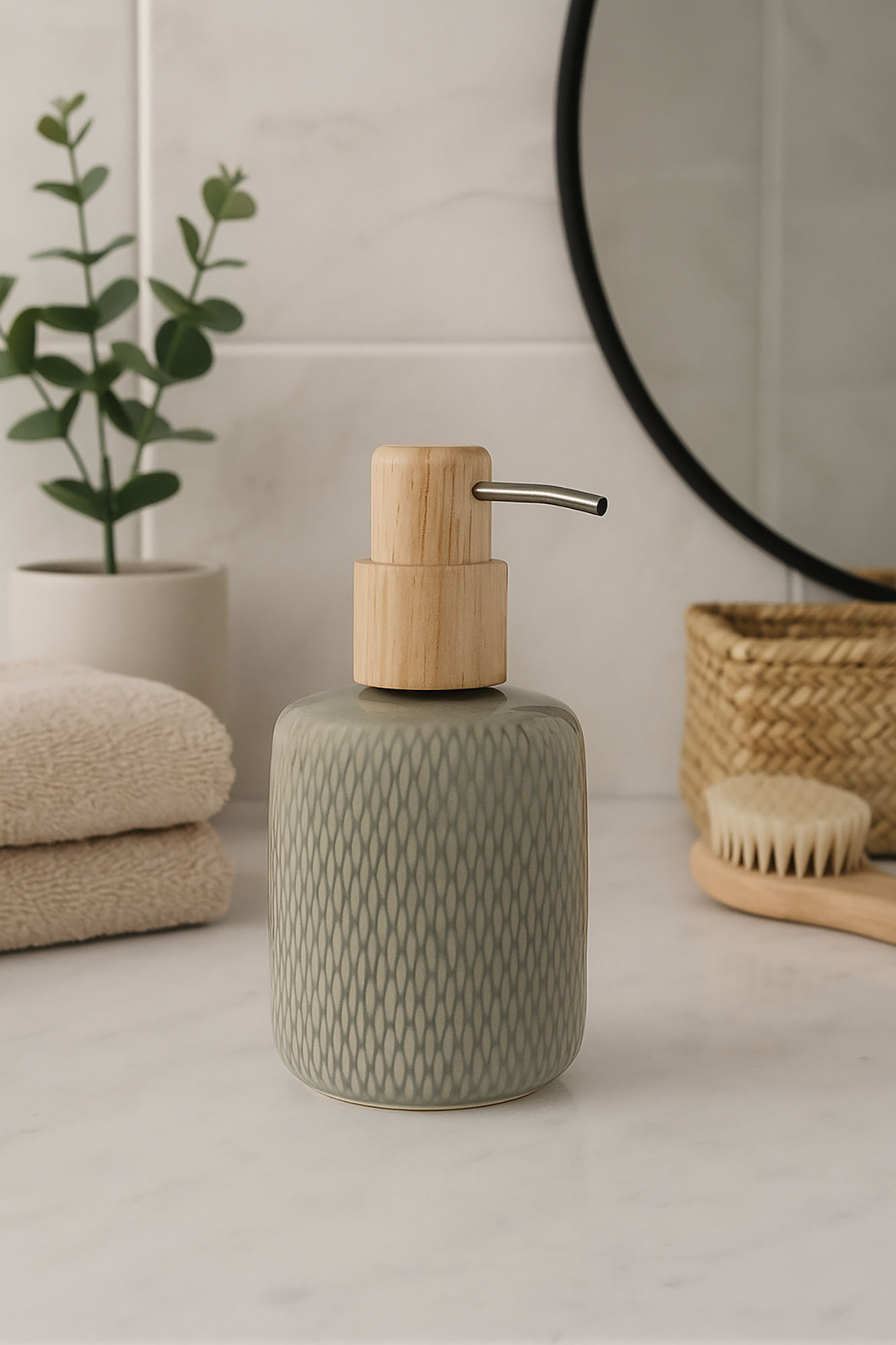 DOSIFICADOR GRES PE 8,5X8,5X16CM GRIS 2