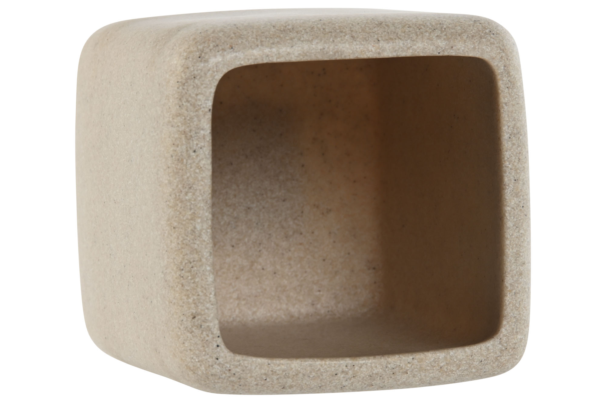 VASO RESINA 8X8X10 CREMA 4