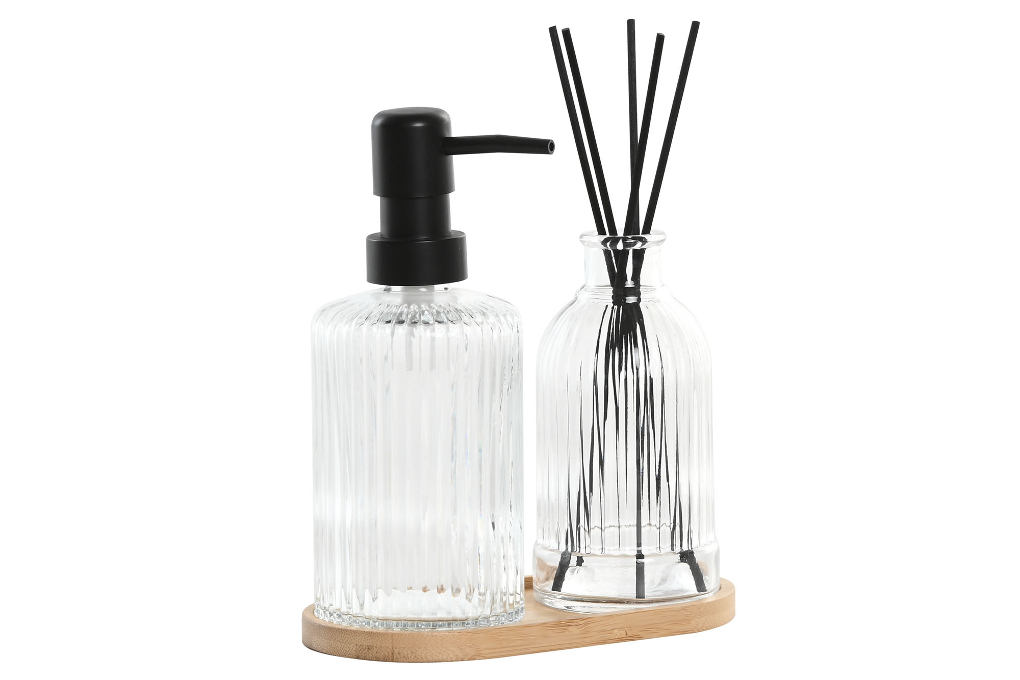 BAÃ Â O SET 3 CRISTAL BAMBU 16X8,2X20,5 200ML MIKA