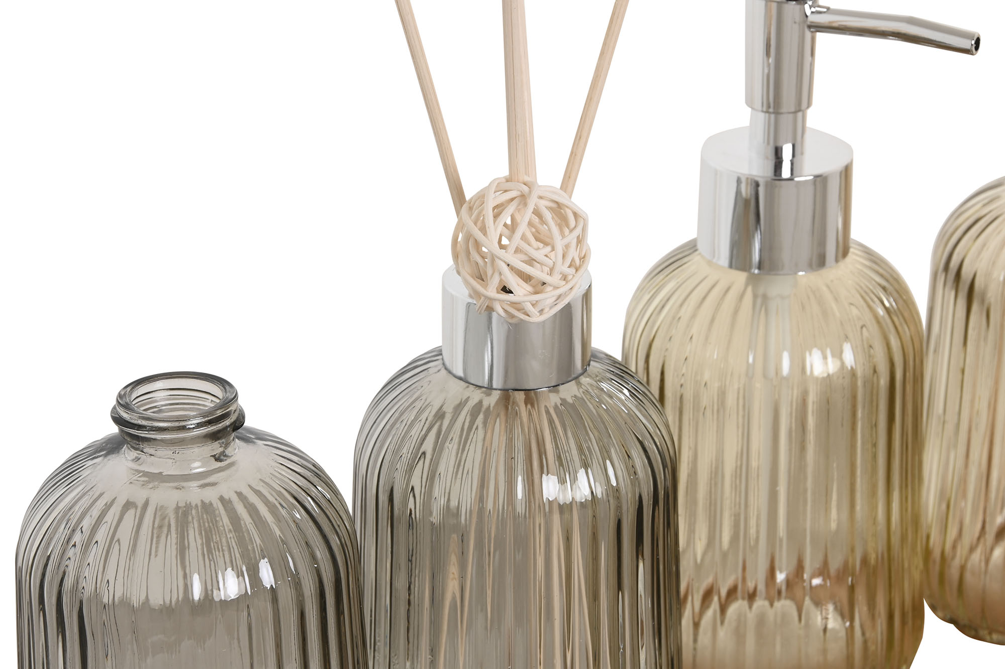 BAÃ Â O SET 3 CRISTAL BAMBU 16X8,2X1 350ML AMB 3