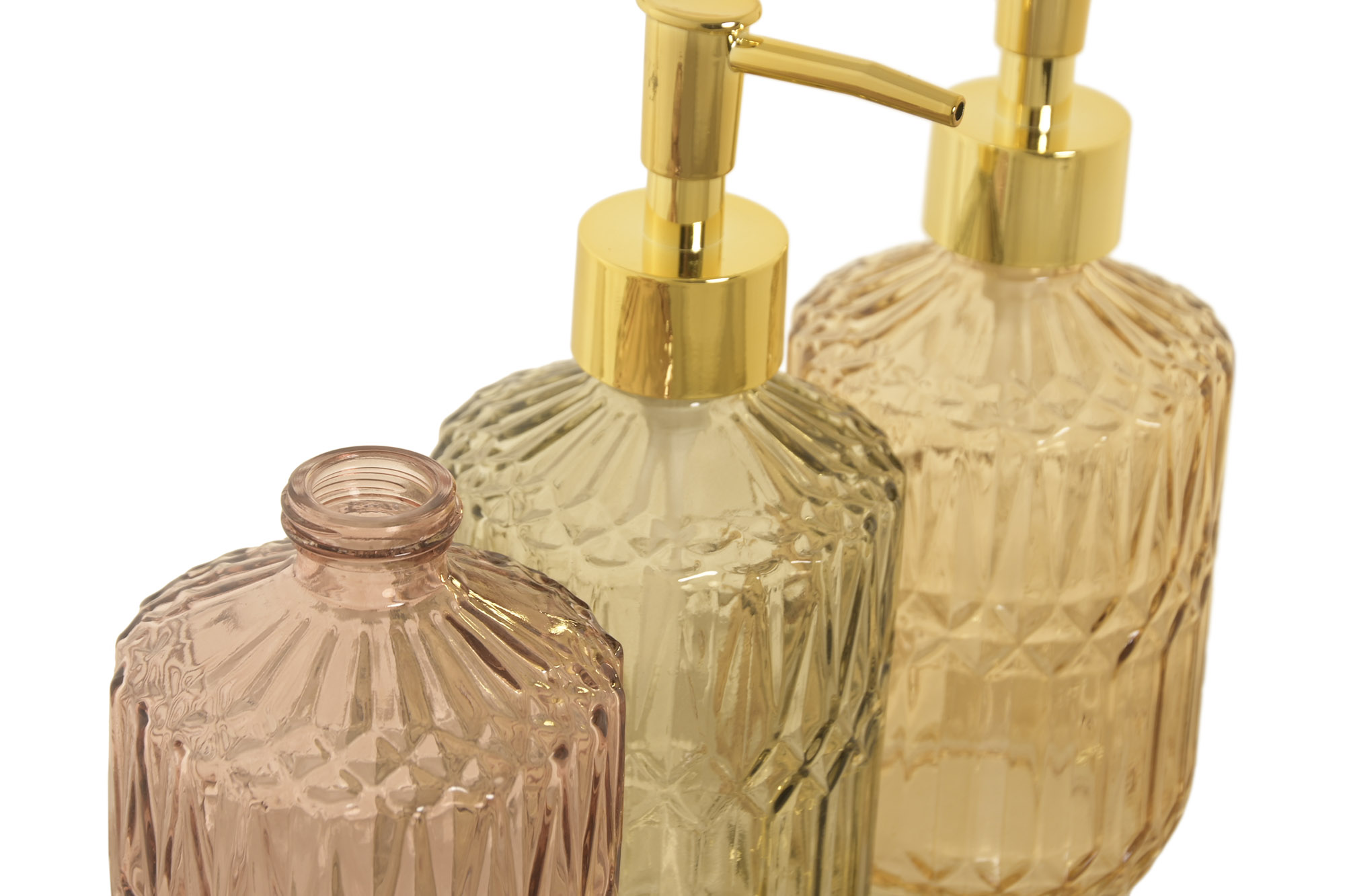 DOSIFICADOR CRISTAL ABS 10X7X19 500ML OCRE 3