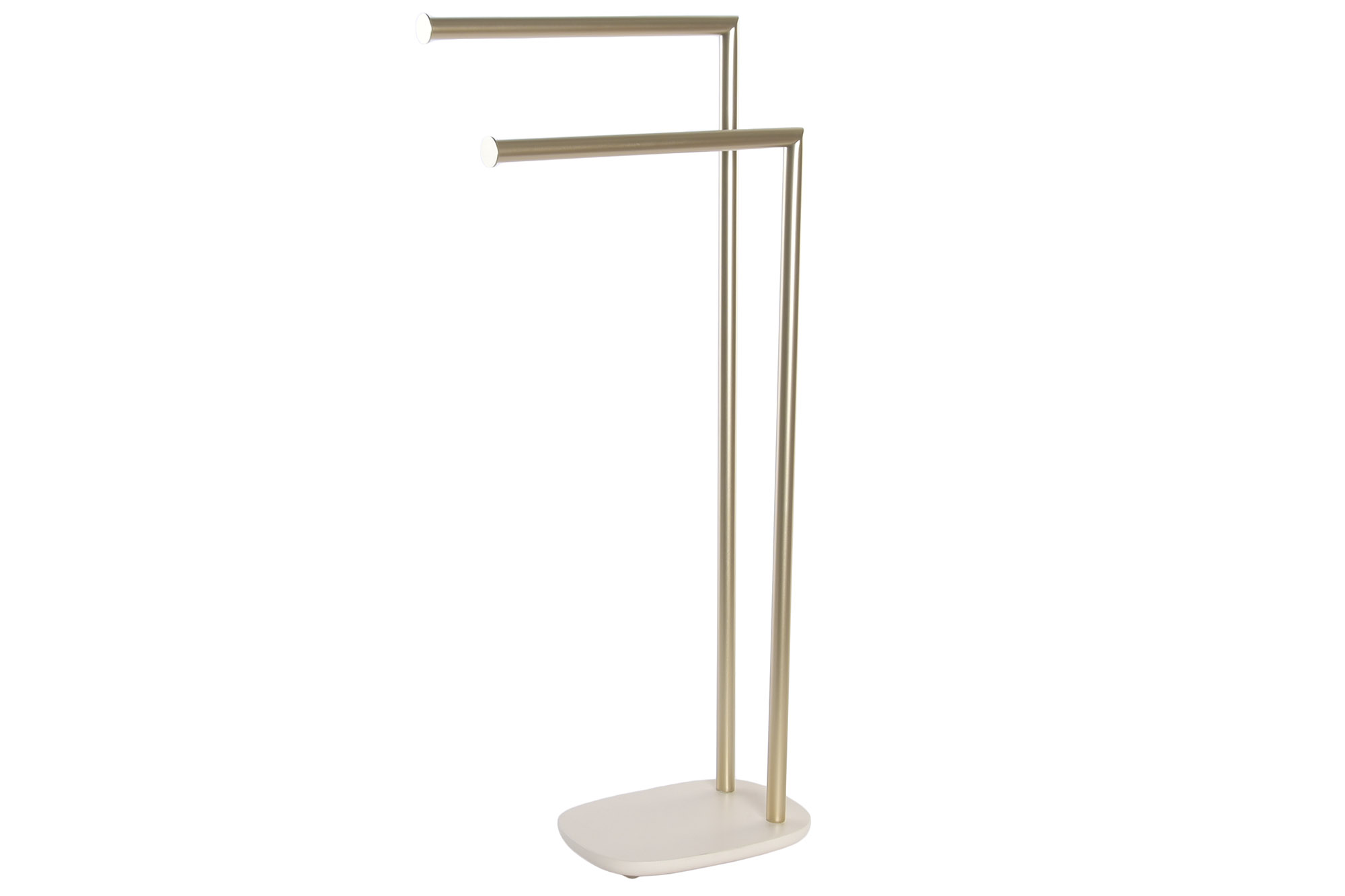 TOALLERO METAL RESINA 37X17X79 DOBLE MATE DORADO