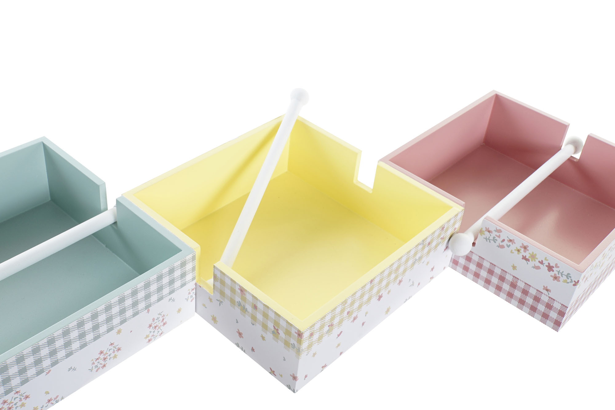 SERVILLETERO MDF METAL 22X18X6 VICHY SWEET ROSA 2