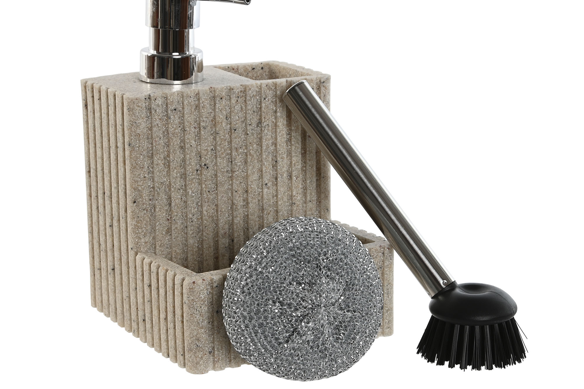DOSIFICADOR RESINA ABS 11.5X11.5X18CM BEIGE 3