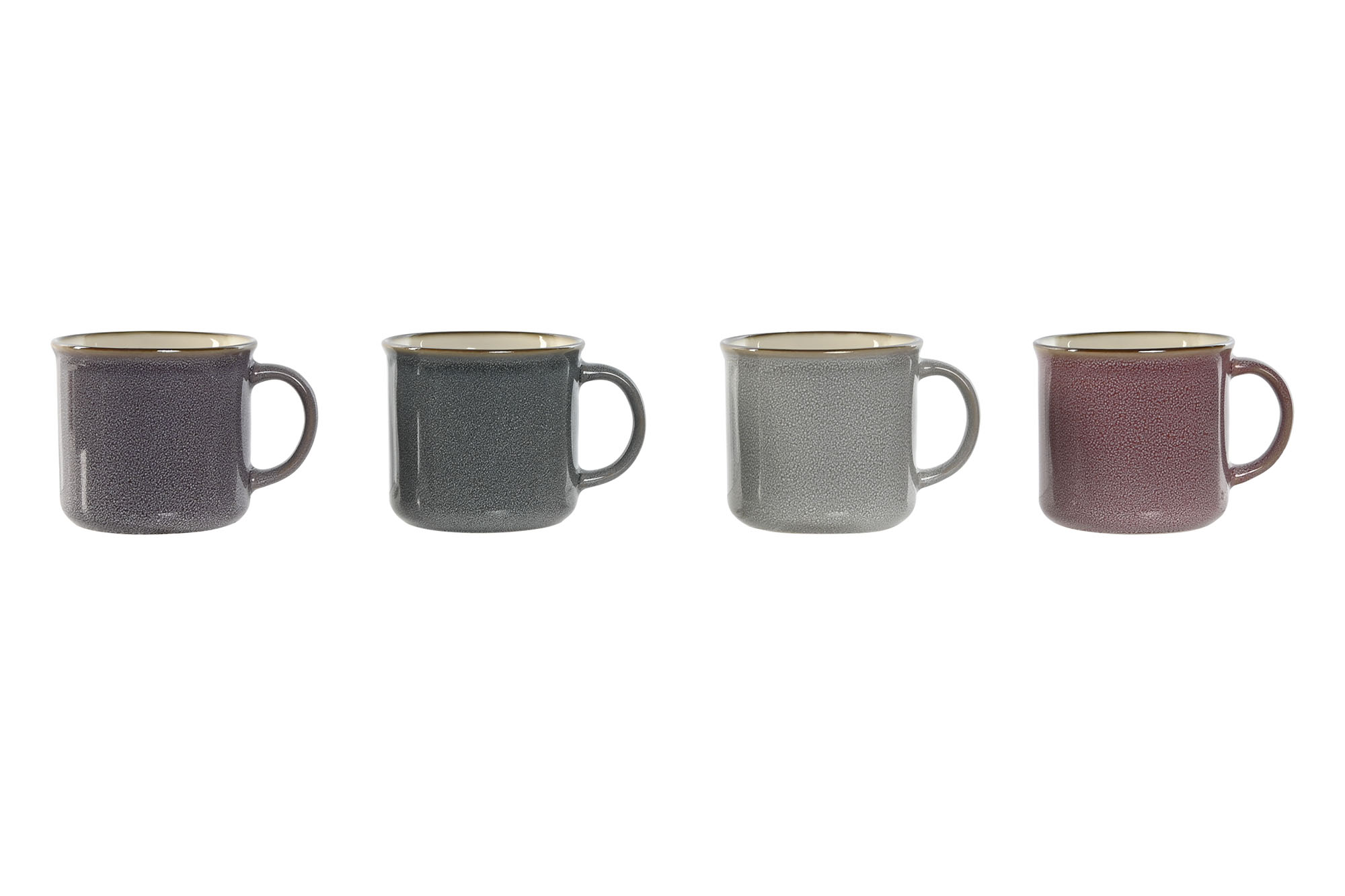 MUG GRES 10,4X8X7,6 240ML DORADO VIOLETA