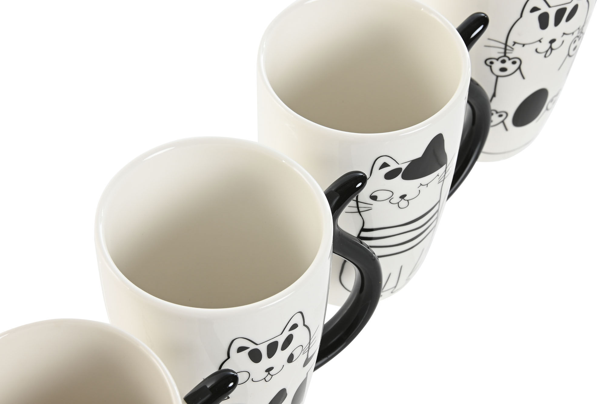 MUG PORCELANA 11X8.2X12 380ML GATOS PATAS LEVANTAD 3
