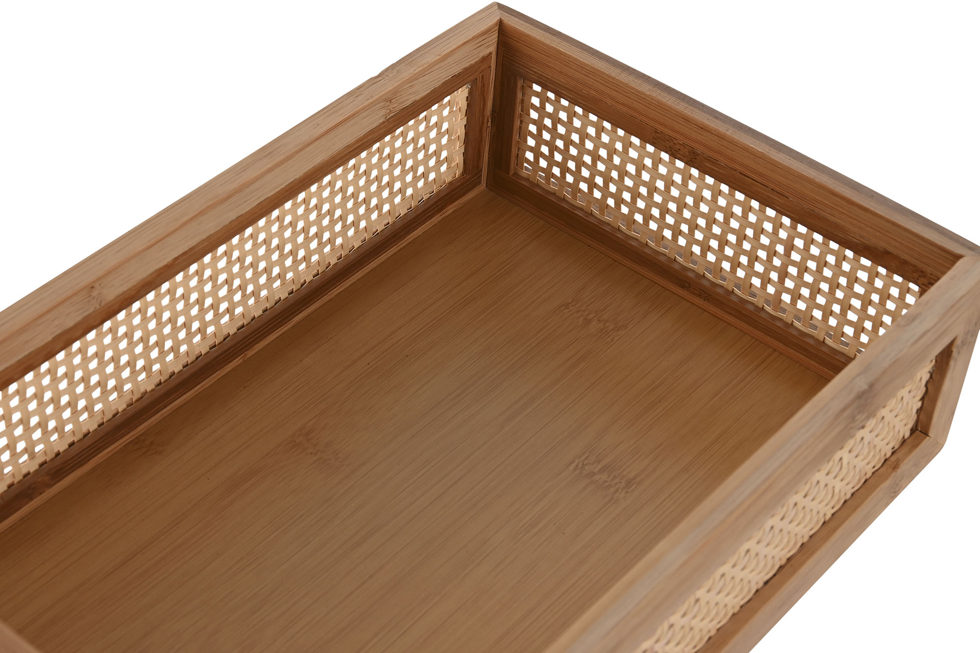 BANDEJA BAMBU RATAN 26X17X7 NATURAL 2