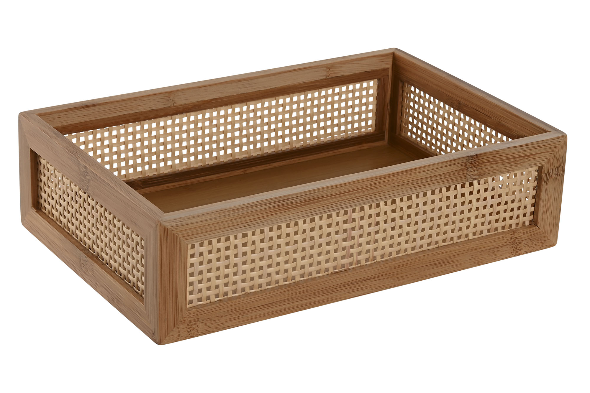 BANDEJA BAMBU RATAN 26X17X7 NATURAL