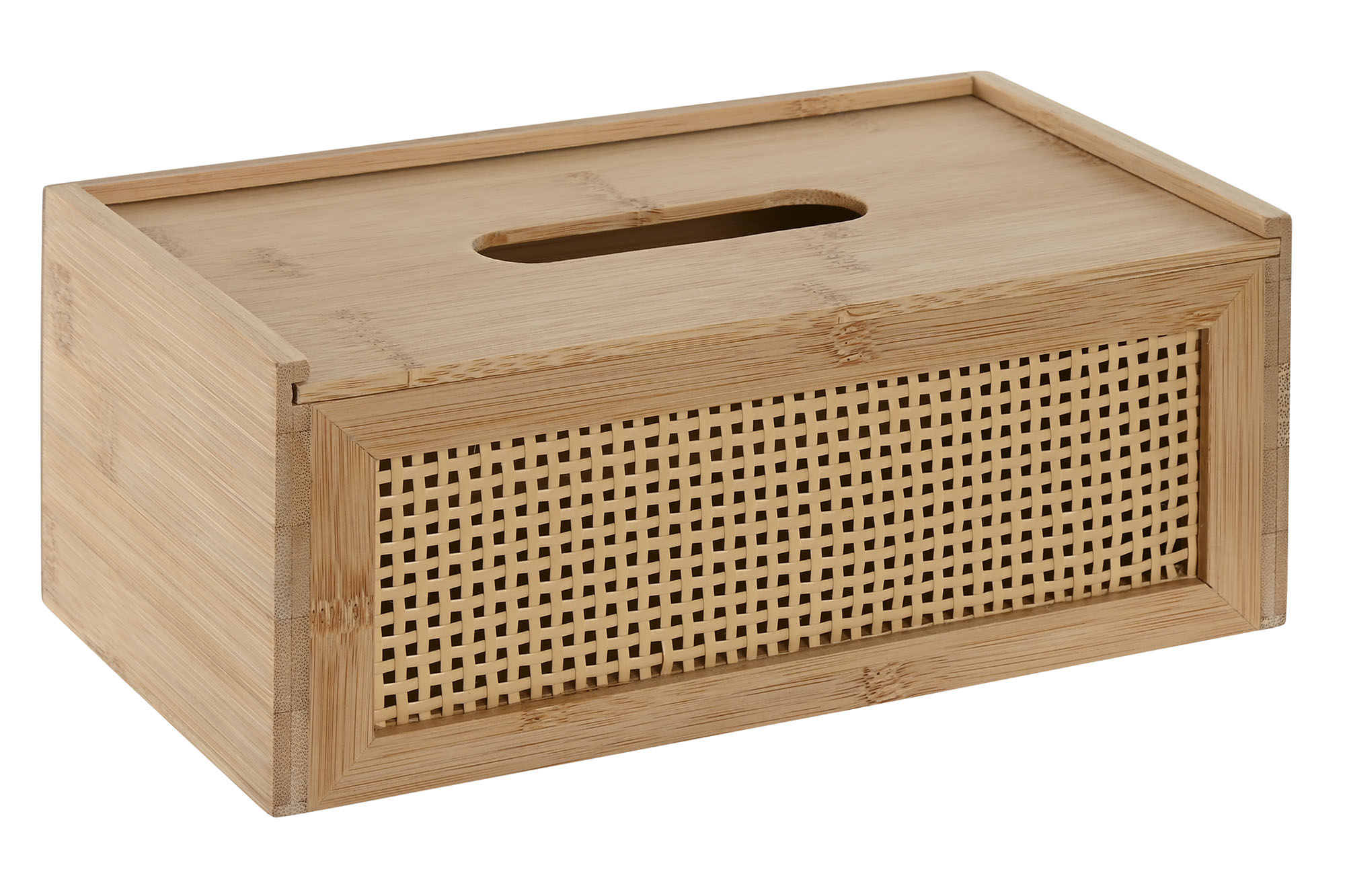 CAJA PAÃ Â UELOS BAMBU RATAN 25X13X10CM NATUR