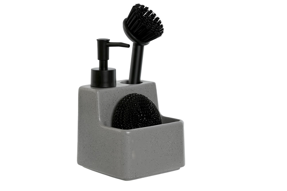 DOSIFICADOR DOLOMITE INOX 11X11X18 420ML GRIS
