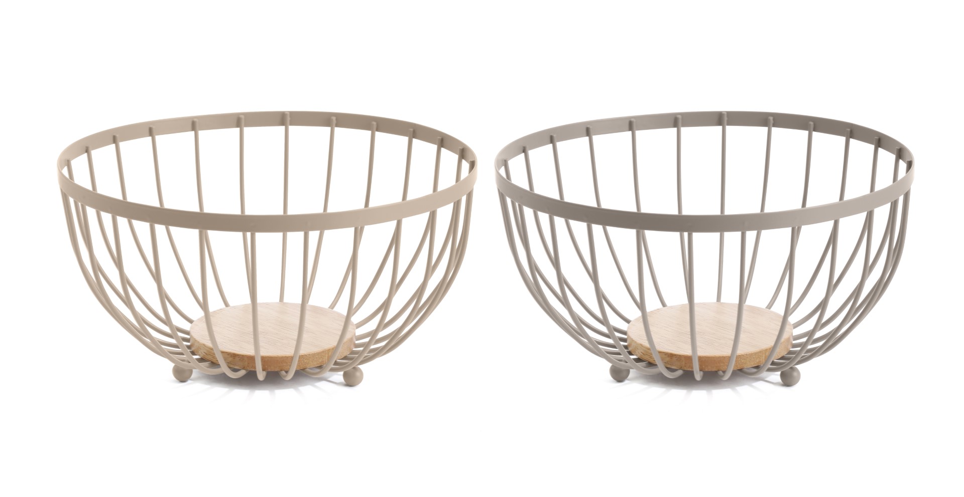 FRUTERO METAL RUBBERWOOD 25X25X13CM TOPO