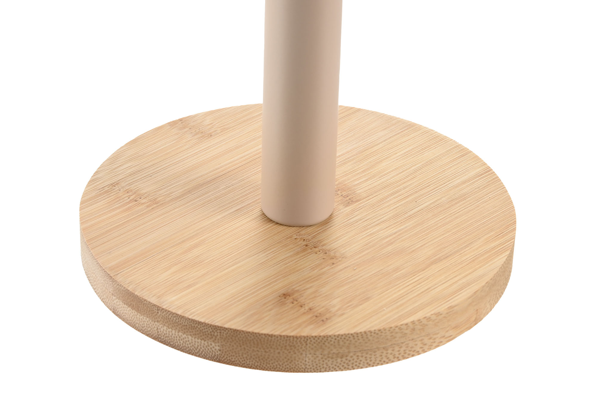 PORTARROLLOS BAMBU METAL 15X15X34 BEIGE 2