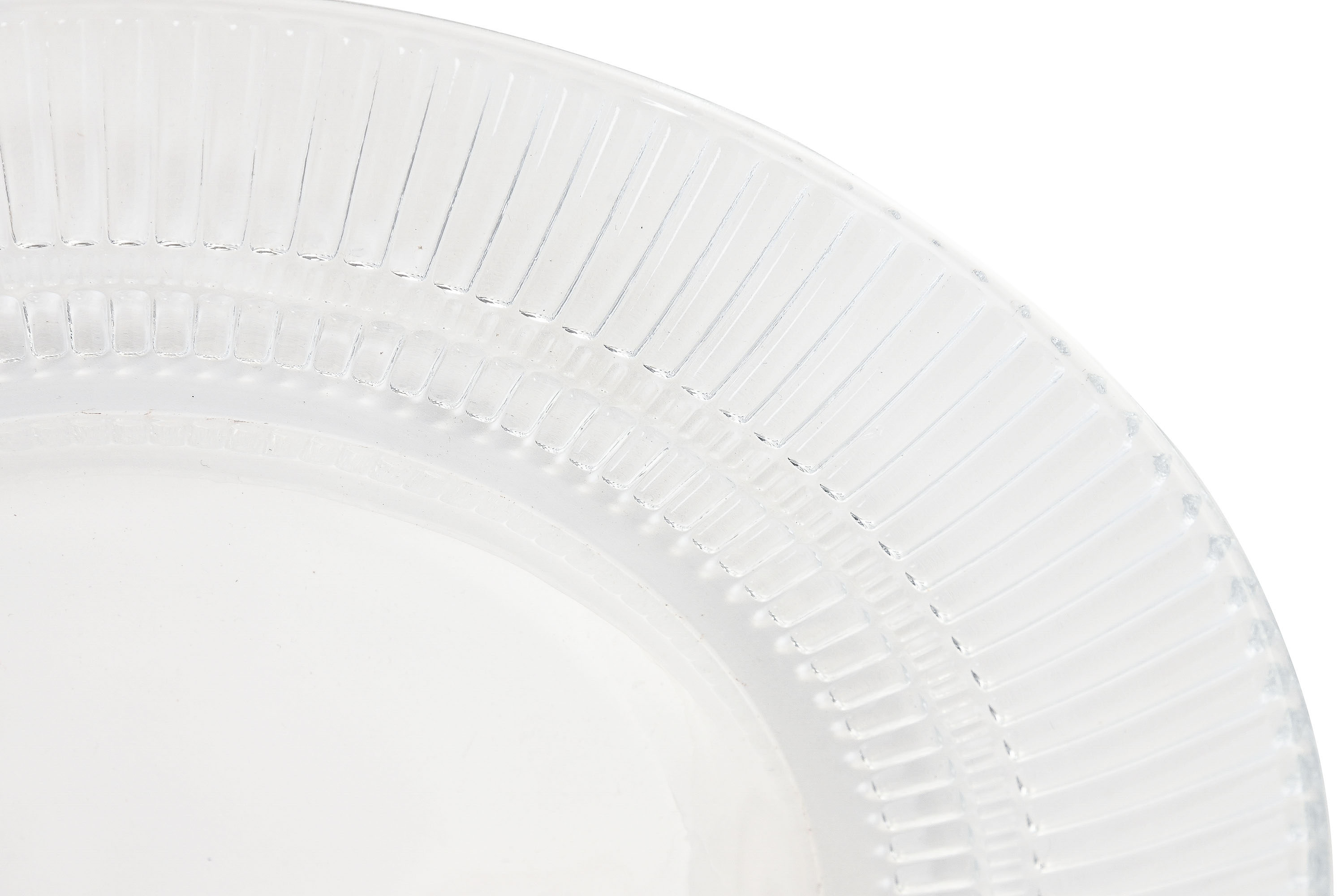 PLATO CRISTAL 25X25X2,6 RAYADO TRANSPARENTE 3
