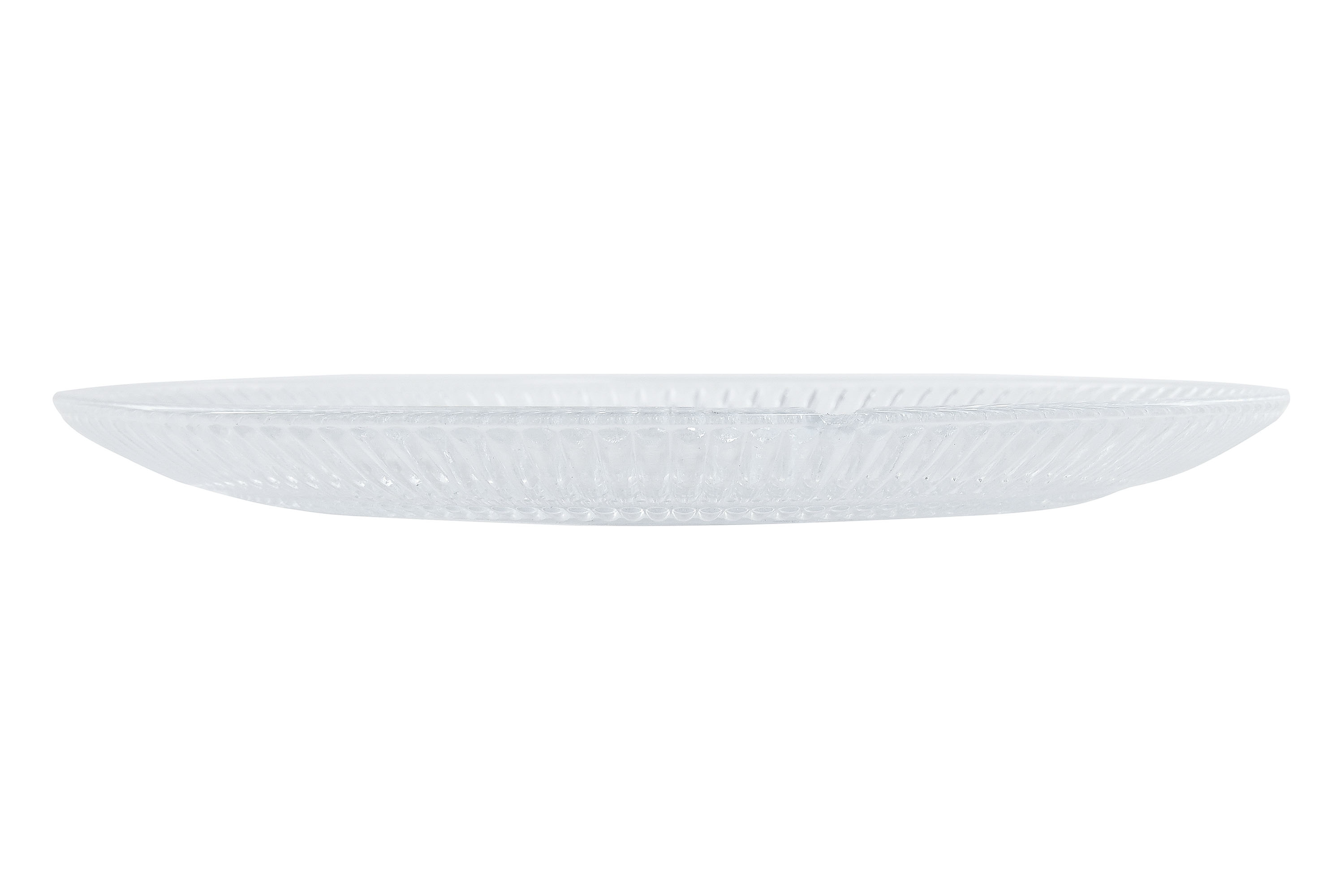 PLATO CRISTAL 20X20X2 RAYADO TRANSPARENTE 2