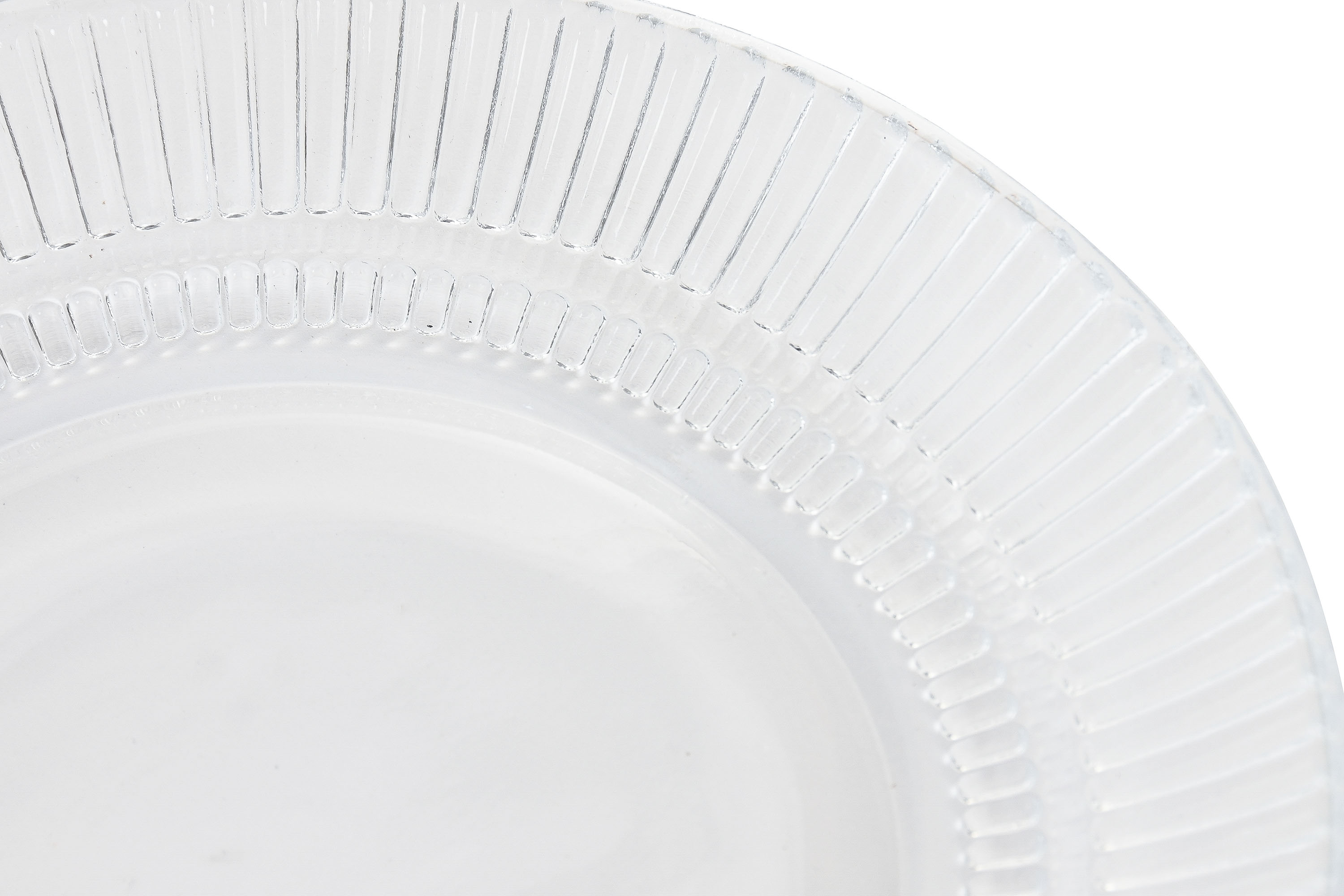 PLATO CRISTAL 20X20X2 RAYADO TRANSPARENTE 3