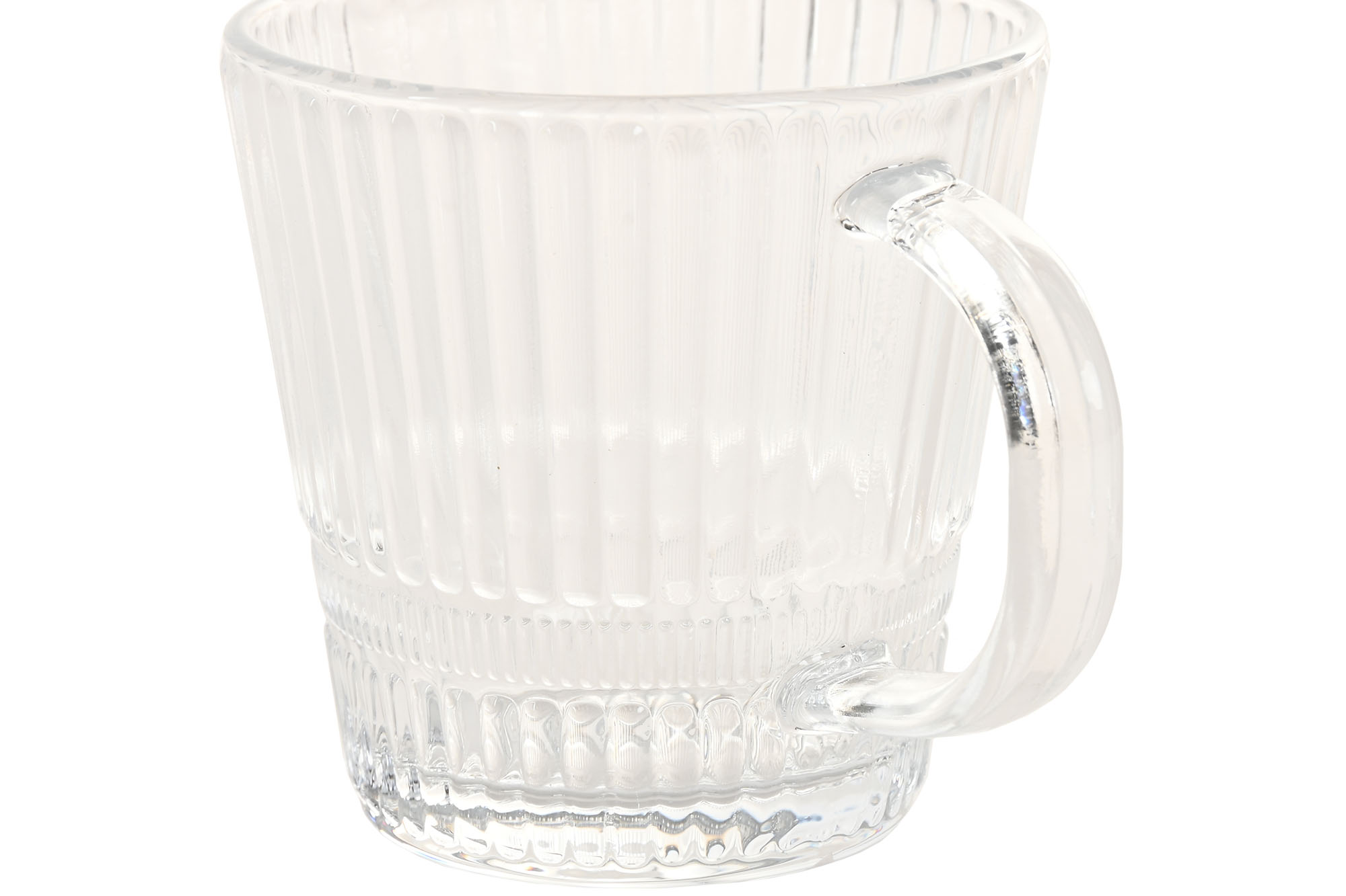 TAZA CRISTAL 8,5X6,5X9 265ML RAYADO TRANSPARENTE 2