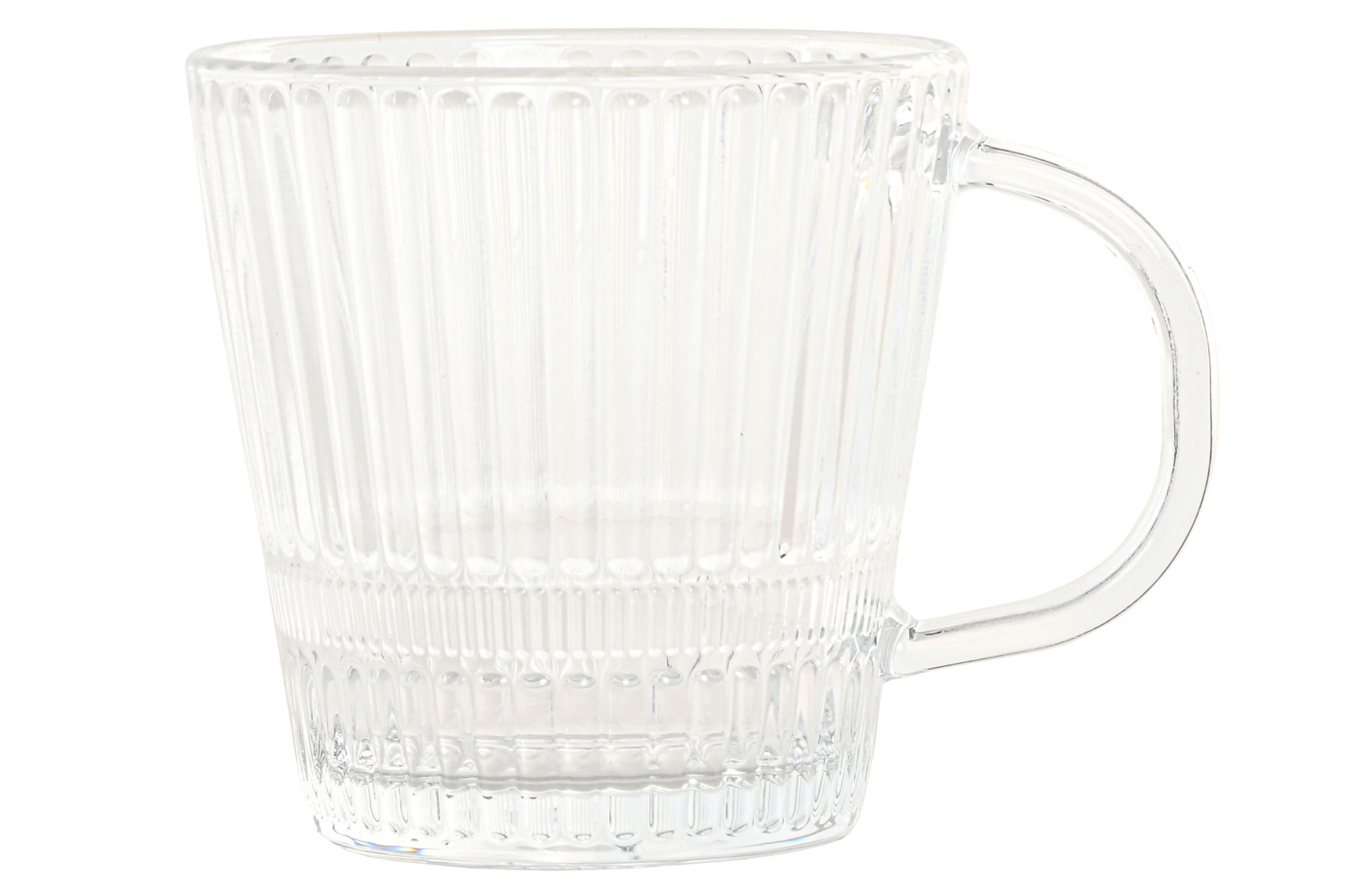 TAZA CRISTAL 8,5X6,5X9 265ML RAYADO TRANSPARENTE