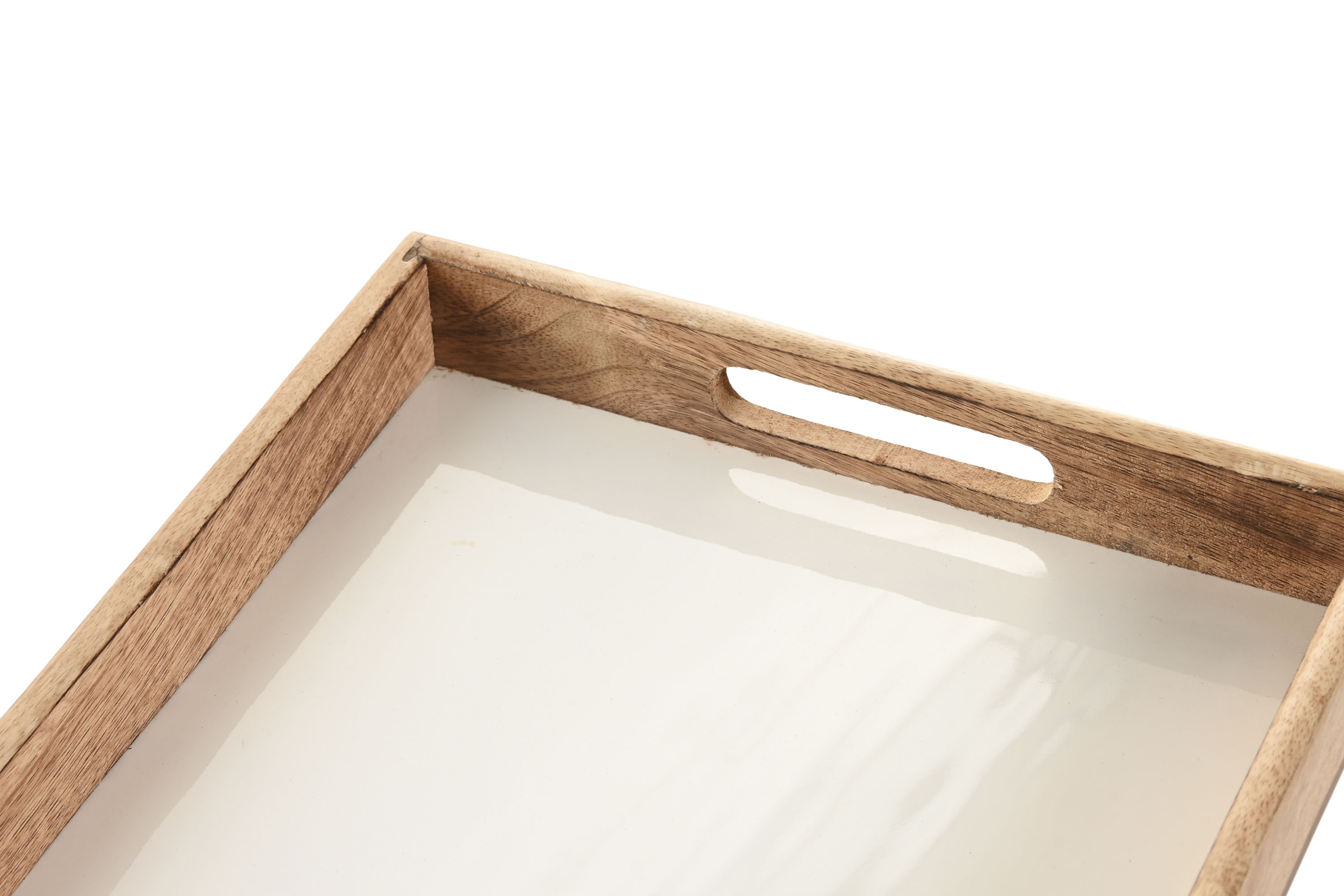 BANDEJA MANGO 43,5X27X4,5 LACADO BLANCO 3