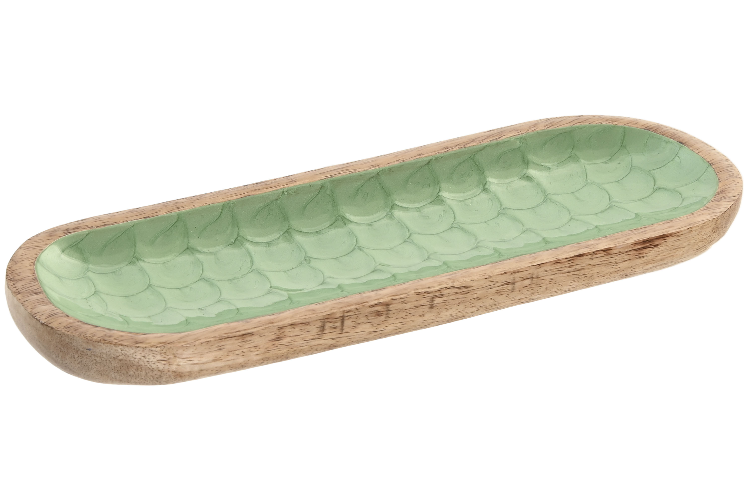 BANDEJA MANGO 30X10X2,5 LACADO VERDE